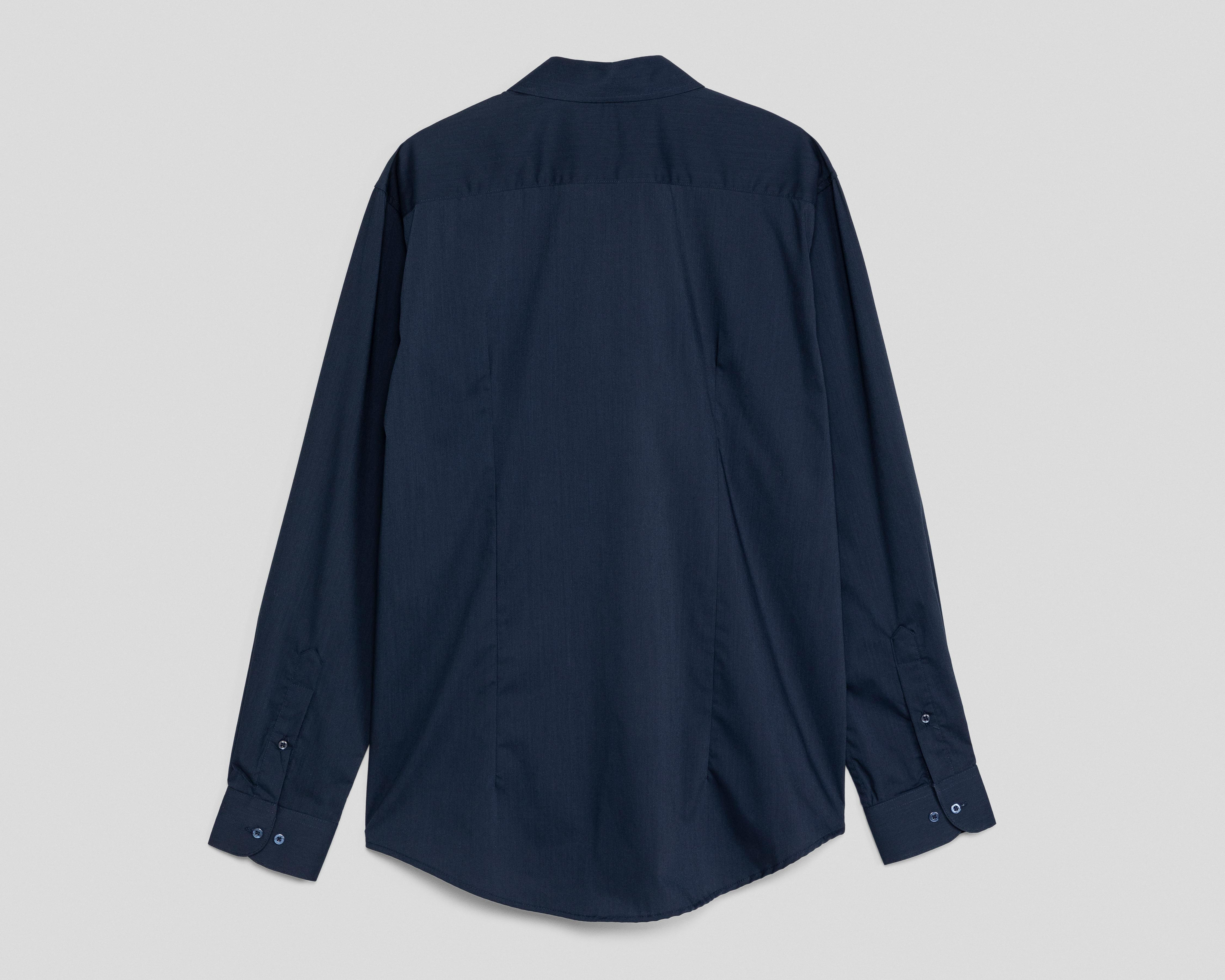 Foto 3 pulgar | Camisa de Vestir Wall Street Manga Larga Cuello Americano para Hombre