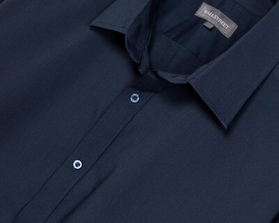 Foto 4 | Camisa de Vestir Wall Street Manga Larga Cuello Americano para Hombre