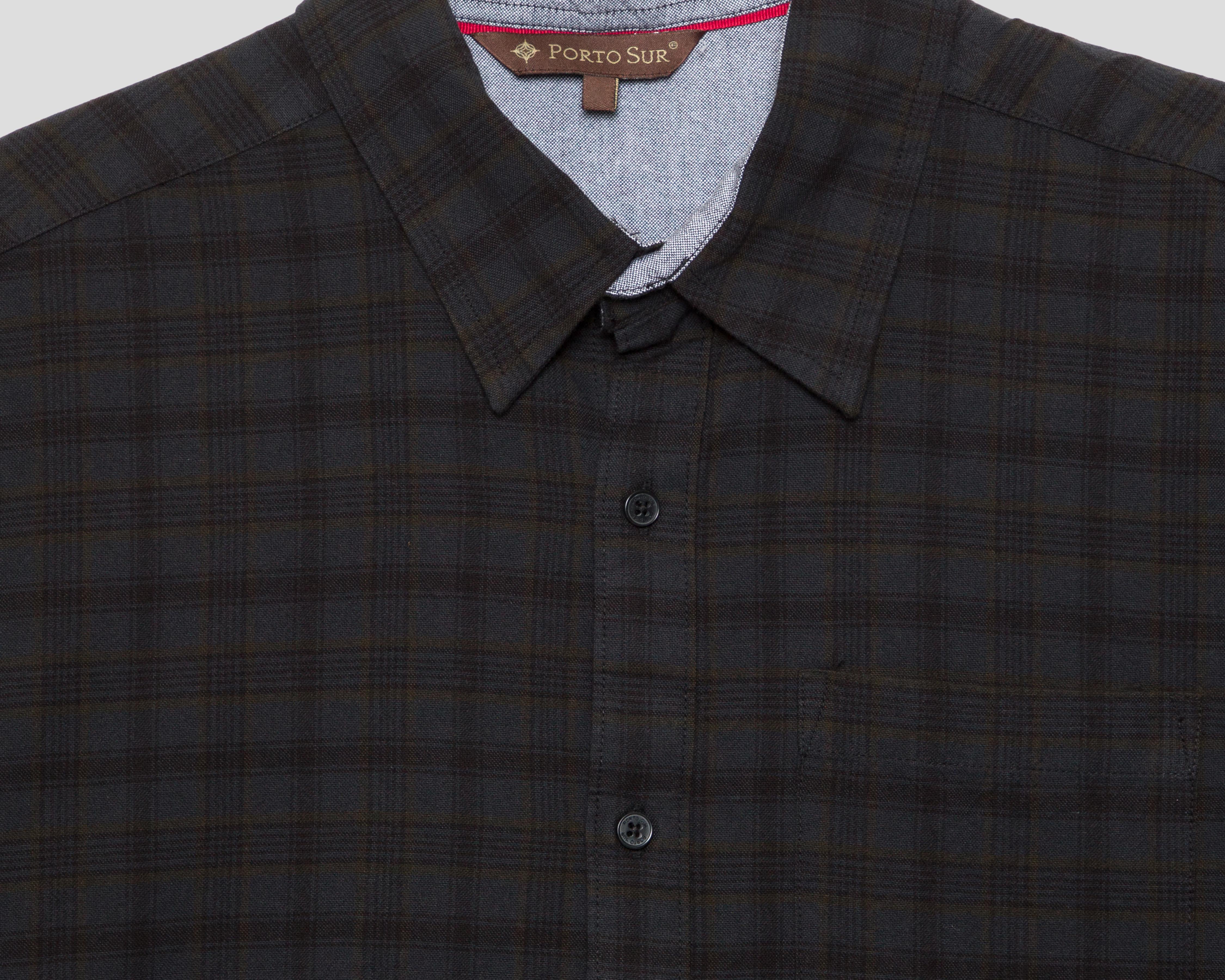 Foto 4 pulgar | Camisa Casual de Algodón Porto Sur Regular a Cuadros para Hombre