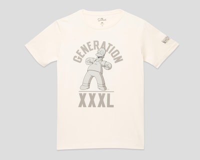 Foto 1 | Playera de Cuello Redondo Beige Disney The Simpsons para Hombre