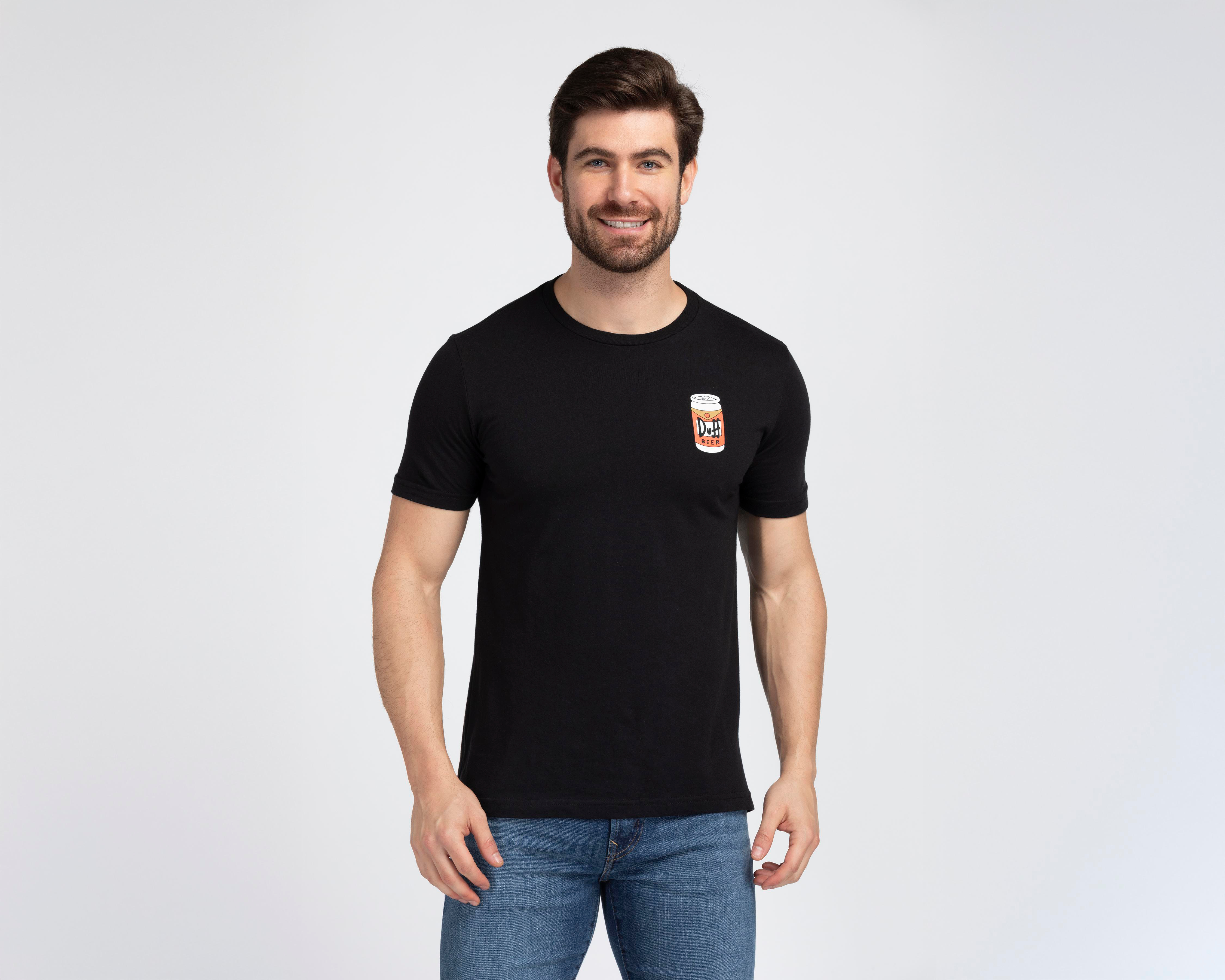 Foto 2 pulgar | Playera de Cuello Redondo Negra Disney The Simpson para Hombre