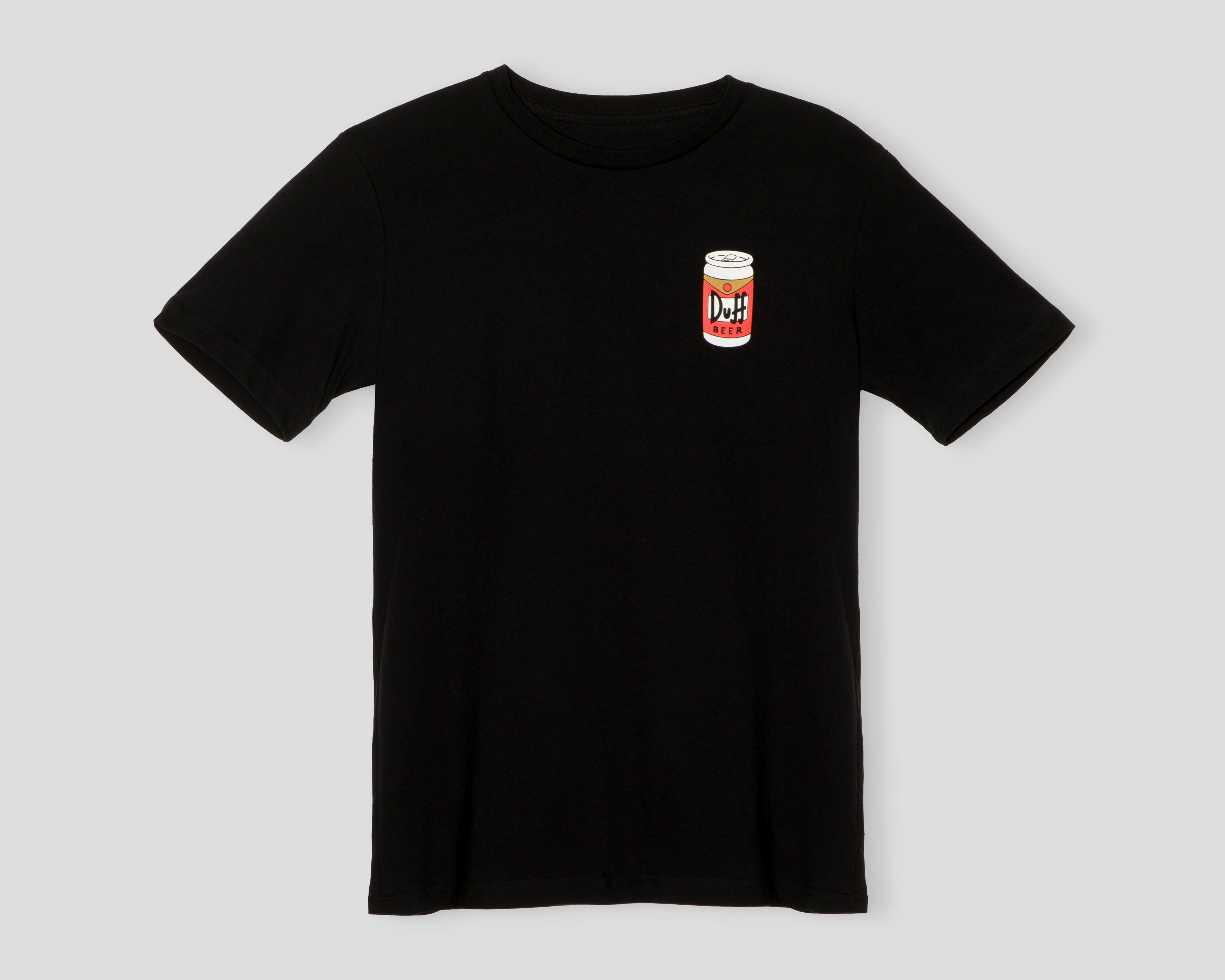 Playera de Cuello Redondo Negra Disney The Simpson para Hombre