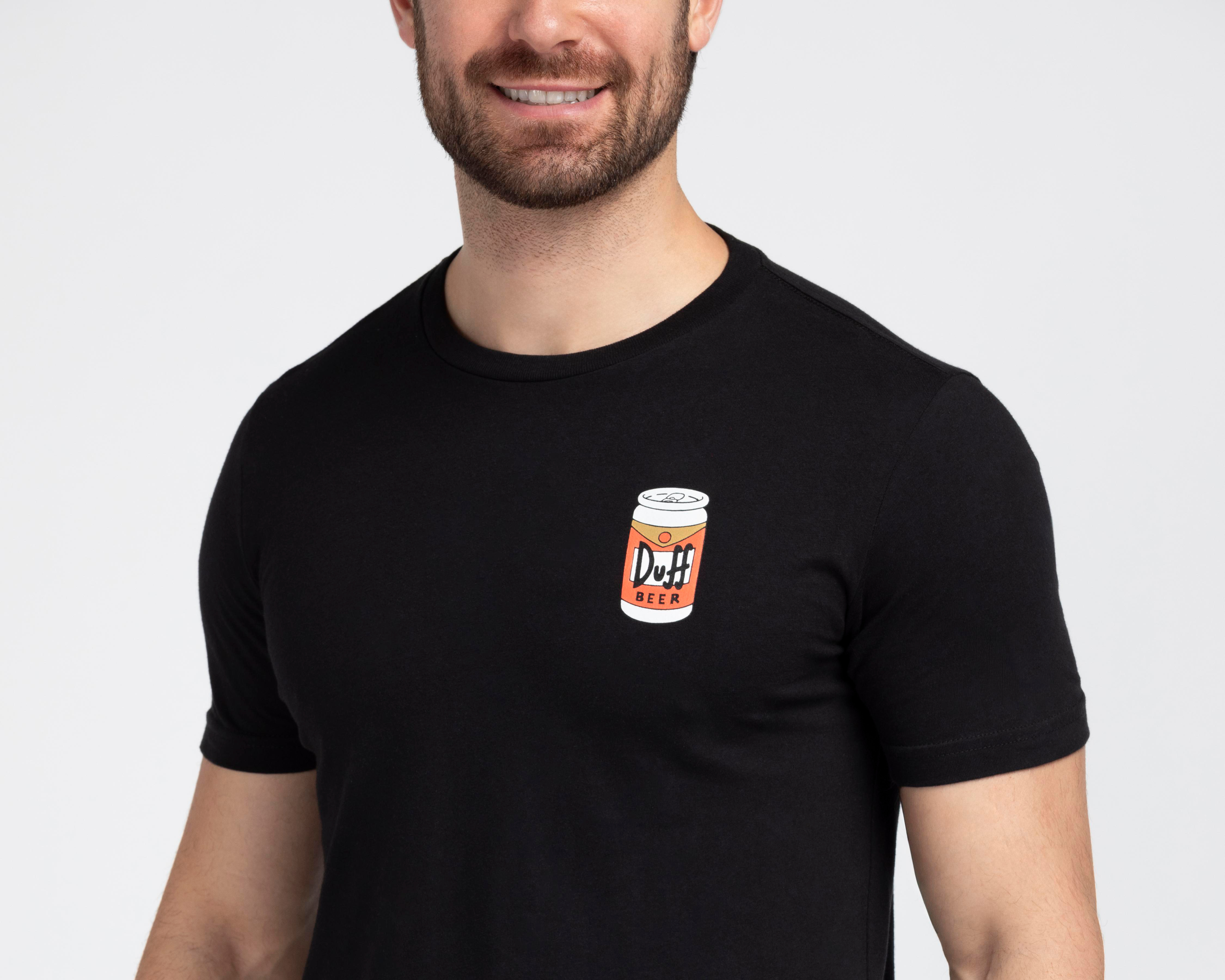 Foto 4 pulgar | Playera de Cuello Redondo Negra Disney The Simpson para Hombre