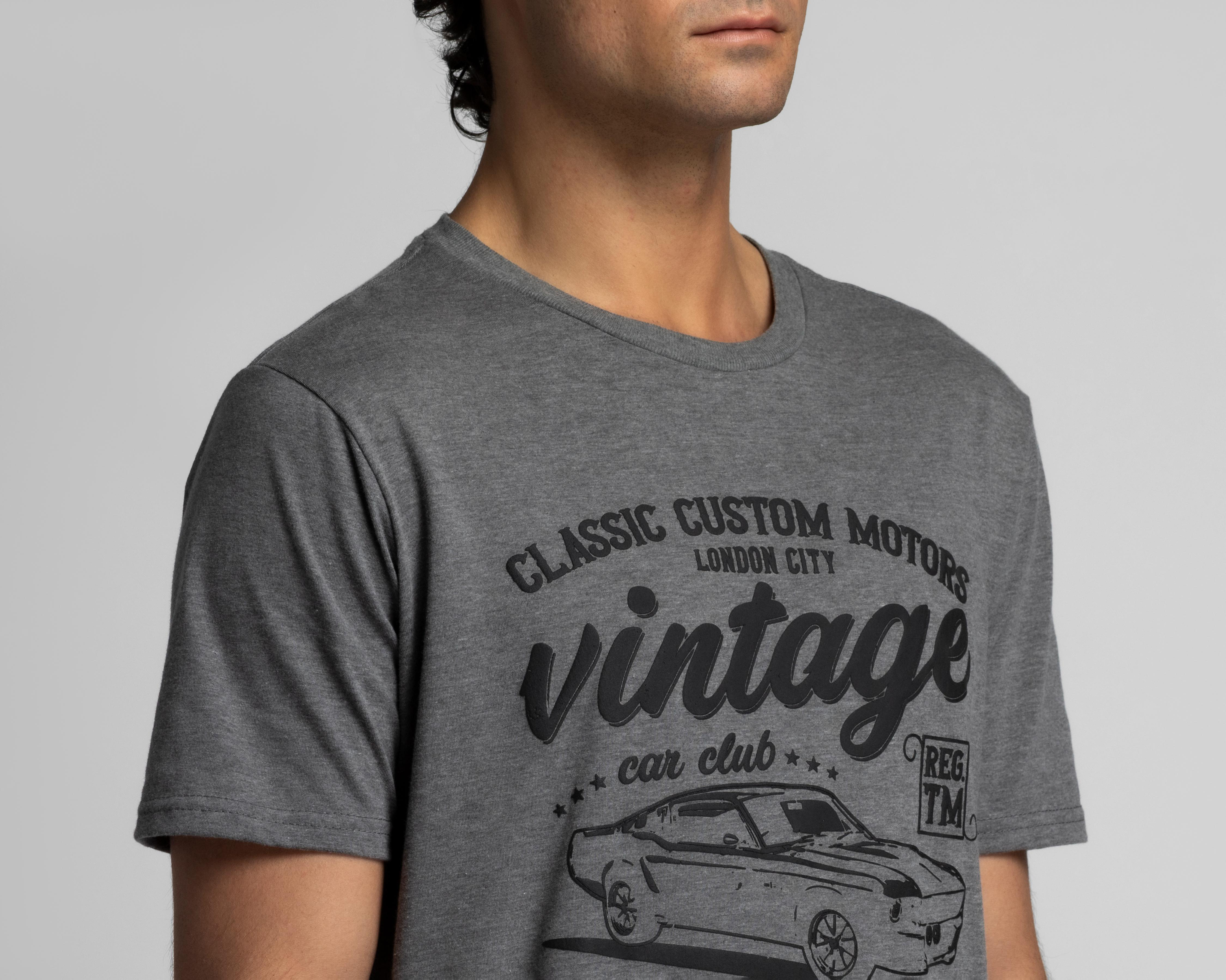 Foto 5 pulgar | Playera Cuello Redondo Refill Gris para Hombre