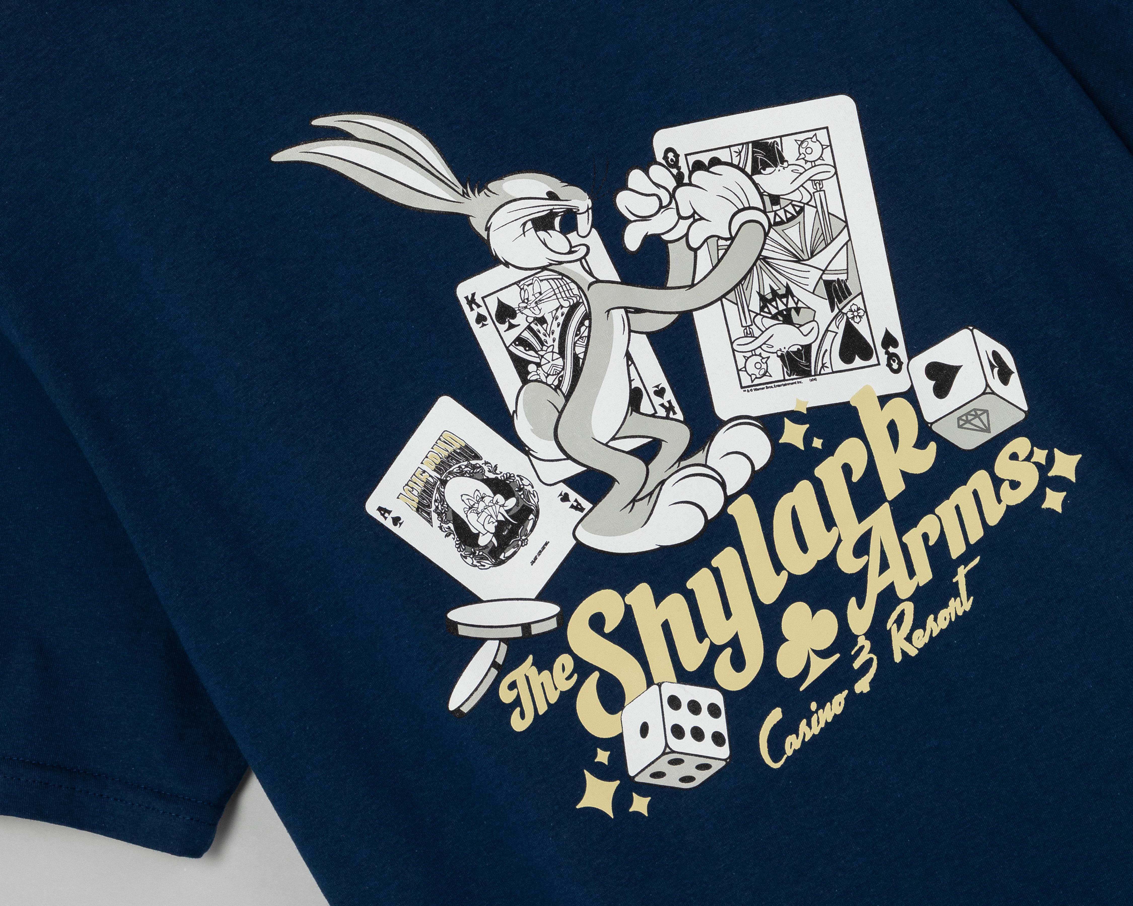 Foto 5 pulgar | Playera de Cuello Redondo Looney Tunes Azul Marino para Hombre