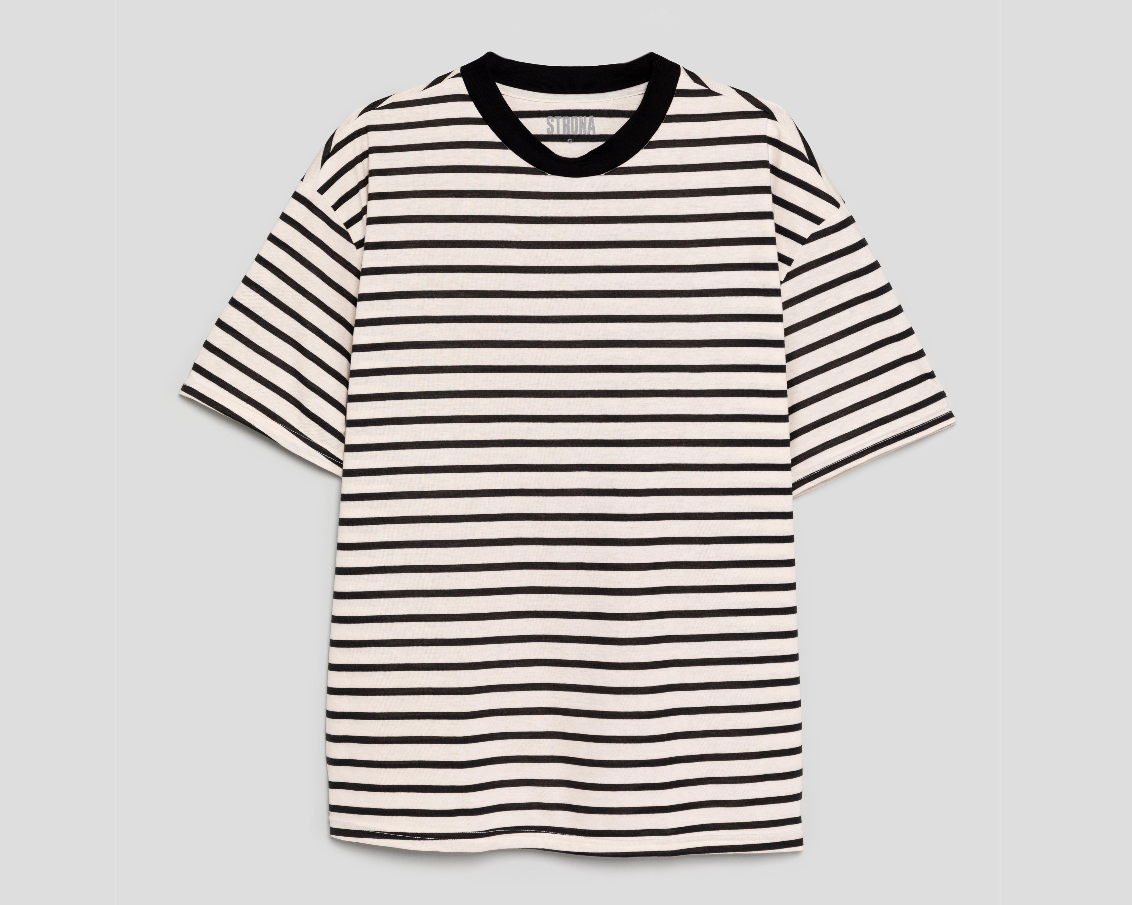 Foto 2 pulgar | Playera Cuello Redondo Blanca Strona para Hombre