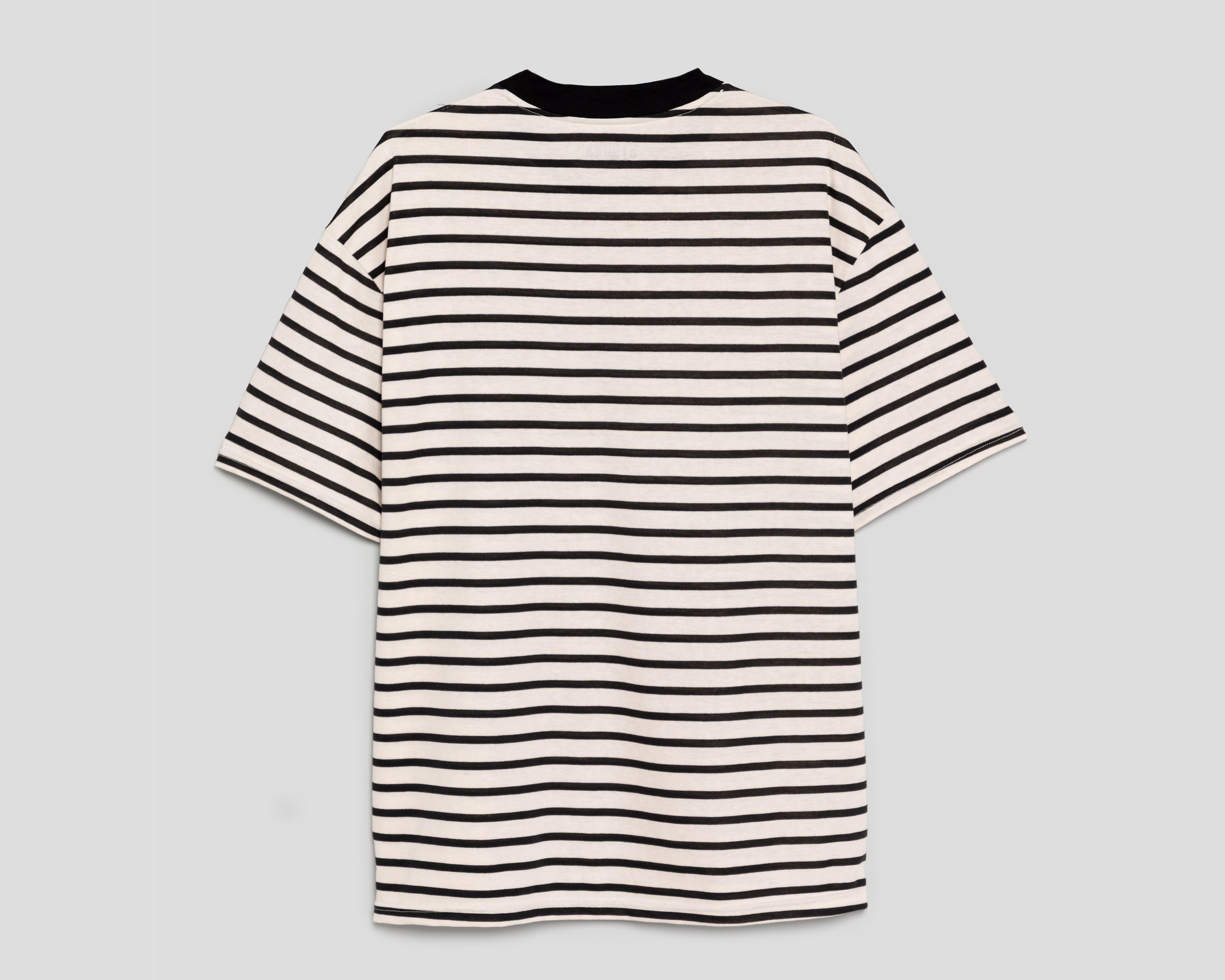 Foto 3 pulgar | Playera Cuello Redondo Blanca Strona para Hombre