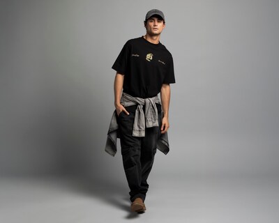 Foto 1 | Playera de Cuello Redondo Negra Strona para Hombre