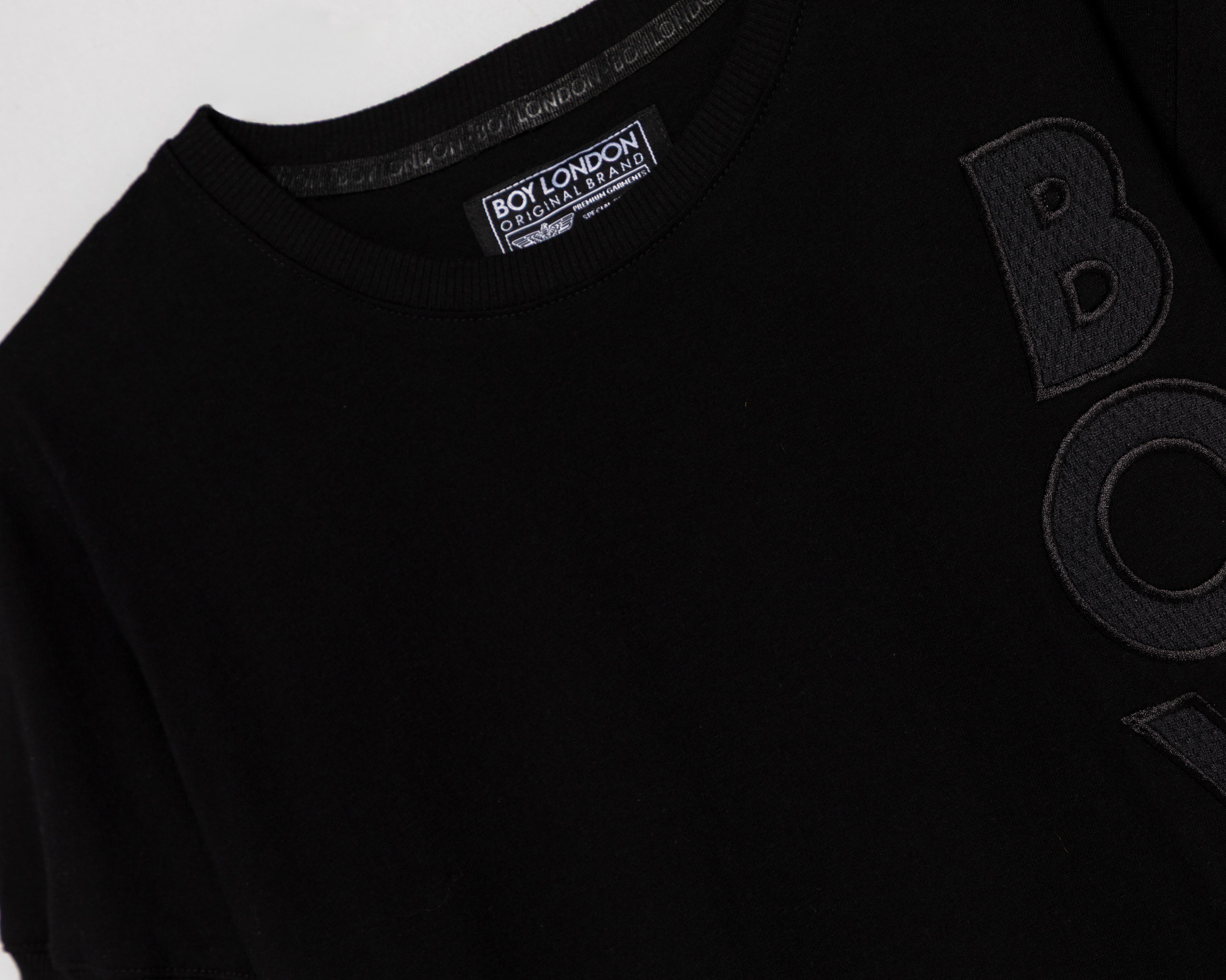 Foto 4 pulgar | Playera de Cuello Redondo Negro Boy London para Hombre