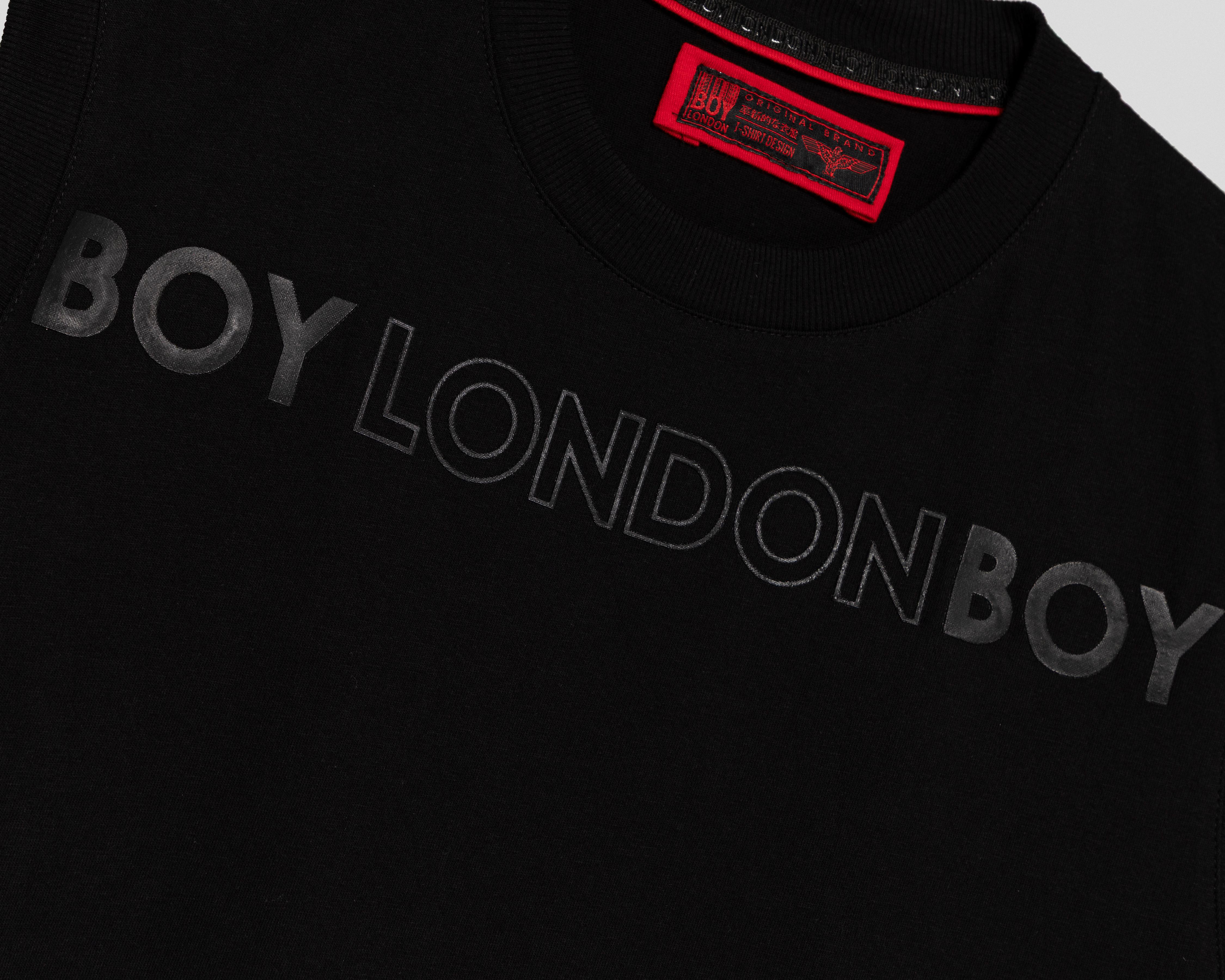 Foto 4 pulgar | Playera de Cuello Redondo Negra Boy London para Hombre