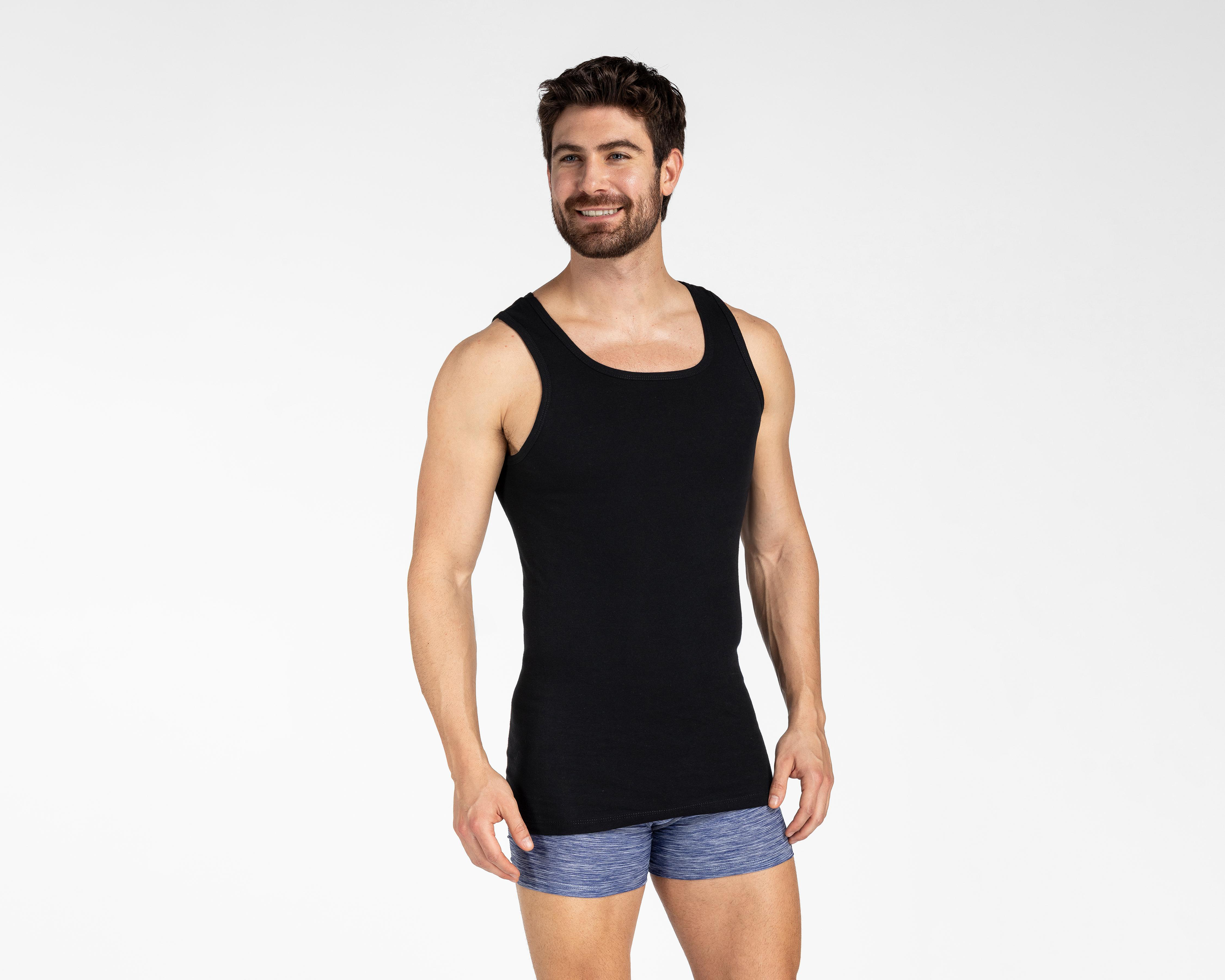 Foto 3 pulgar | Camiseta Interior Sin Mangas Óptima para Hombre 4 Piezas