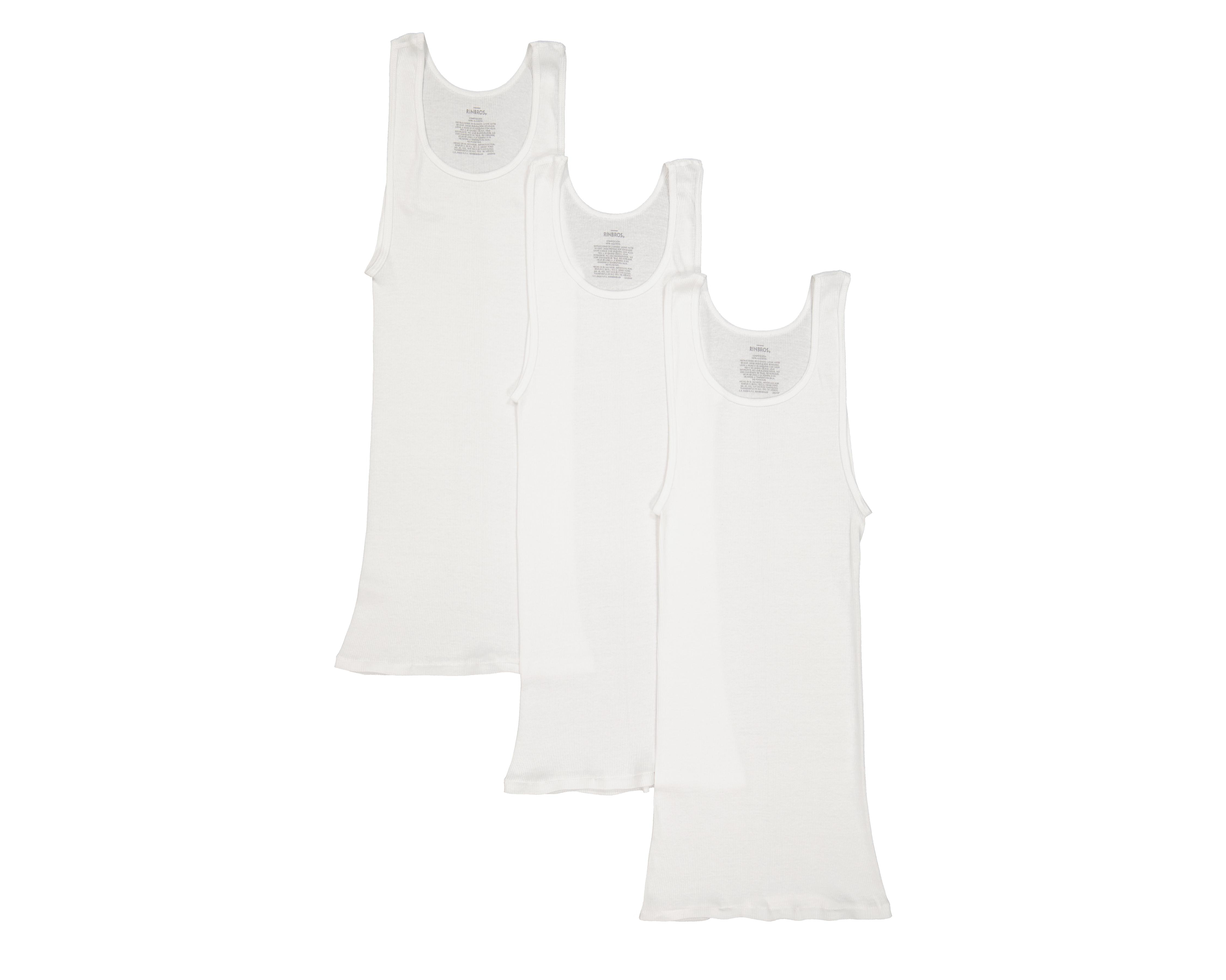 Camiseta Interior Cuello Redondo Rinbros para Hombre 3 Piezas