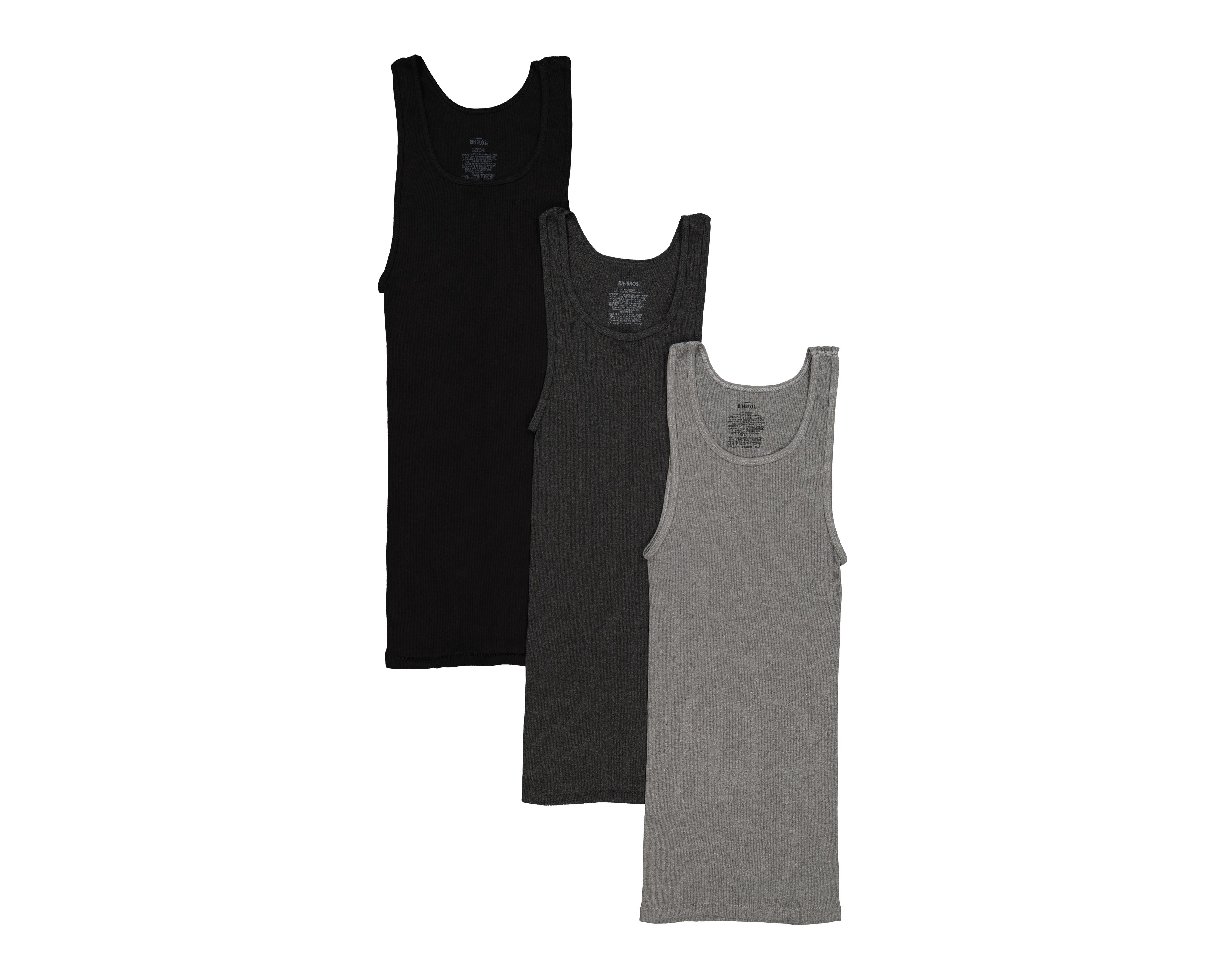 Foto 2 pulgar | Camiseta Interior Cuello Redondo Rinbros para Hombre 3 Piezas