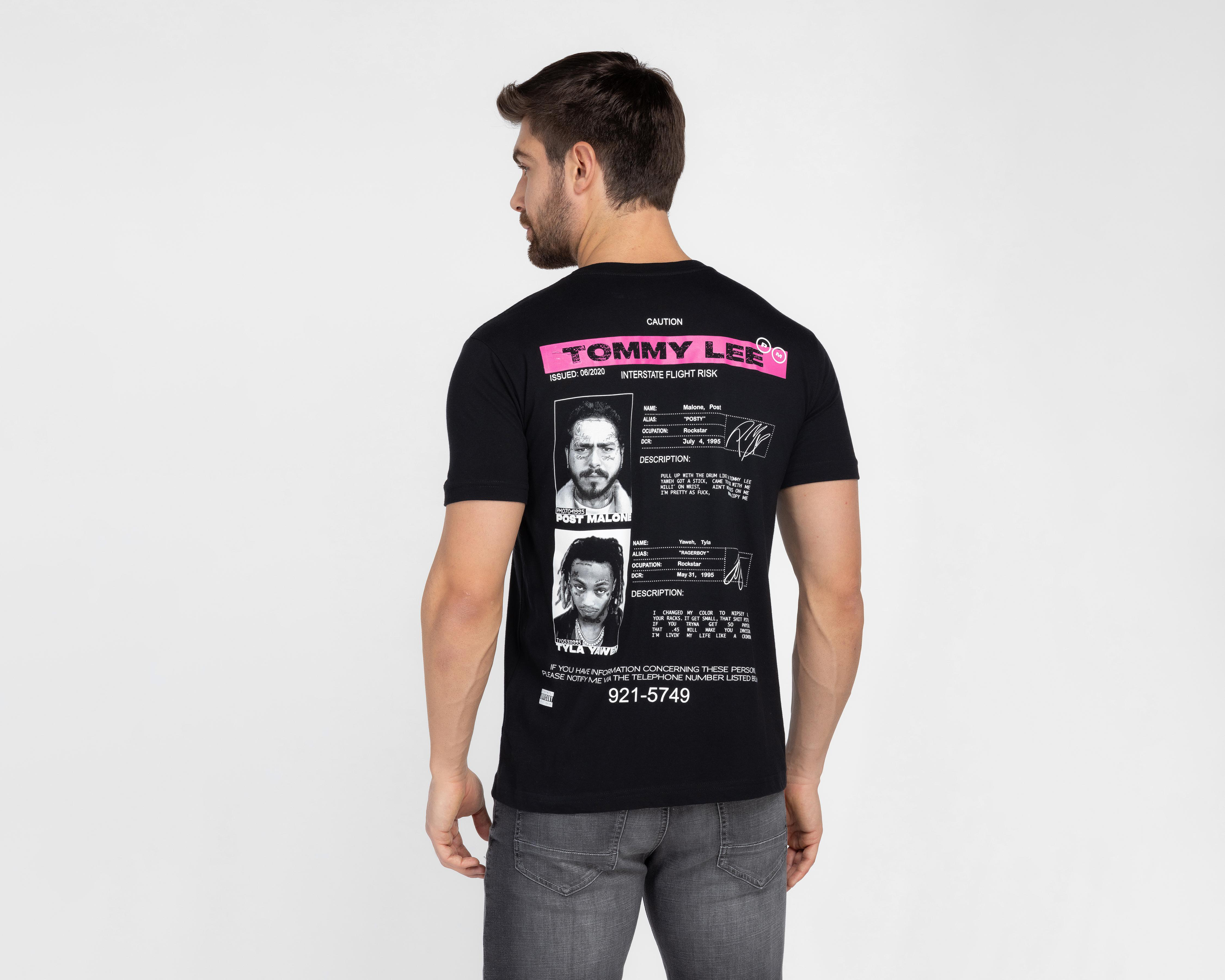 Foto 3 pulgar | Playera Post Malone Cuello Redondo
