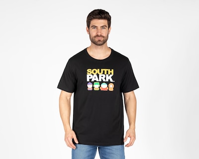 Foto 1 | Playera de Cuello Redondo Negra South Park para Hombre