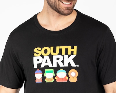 Foto 3 | Playera de Cuello Redondo Negra South Park para Hombre