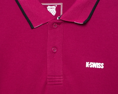 Foto 3 | Playera Polo K-Swiss Vino para Hombre