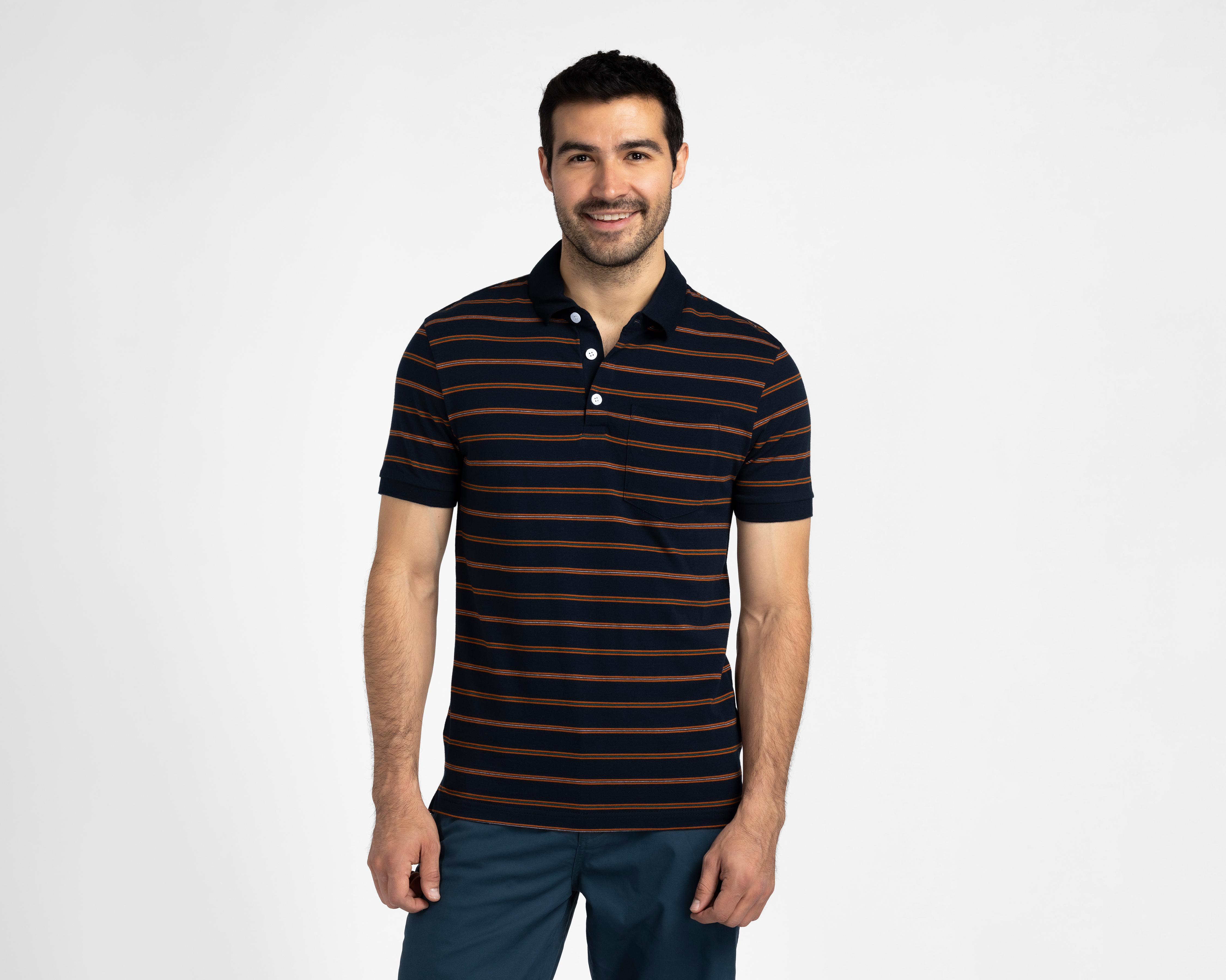 Playera Polo Porto Sur Azul para Hombre