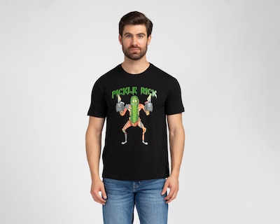 Foto 1 | Playera de Cuello Redondo Negra Rick & Morty para Hombre
