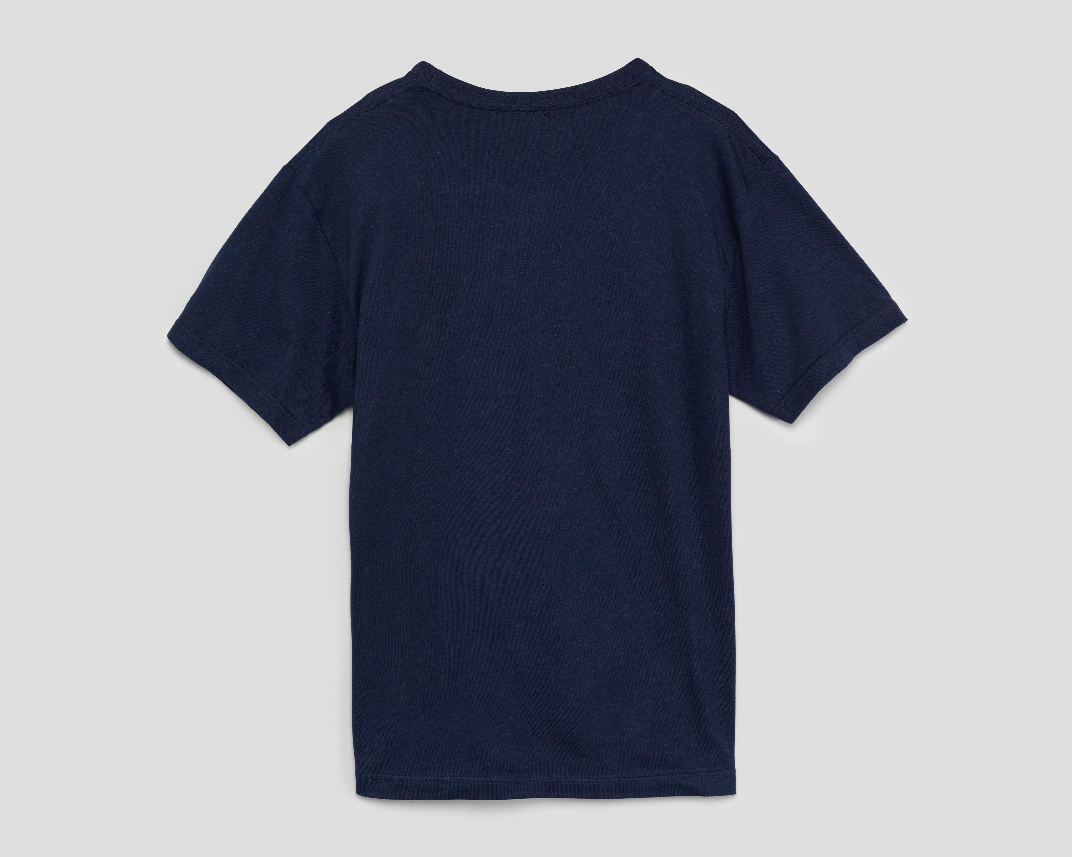 Foto 3 pulgar | Playera de Cuello Redondo Azul Marino Refill para Hombre