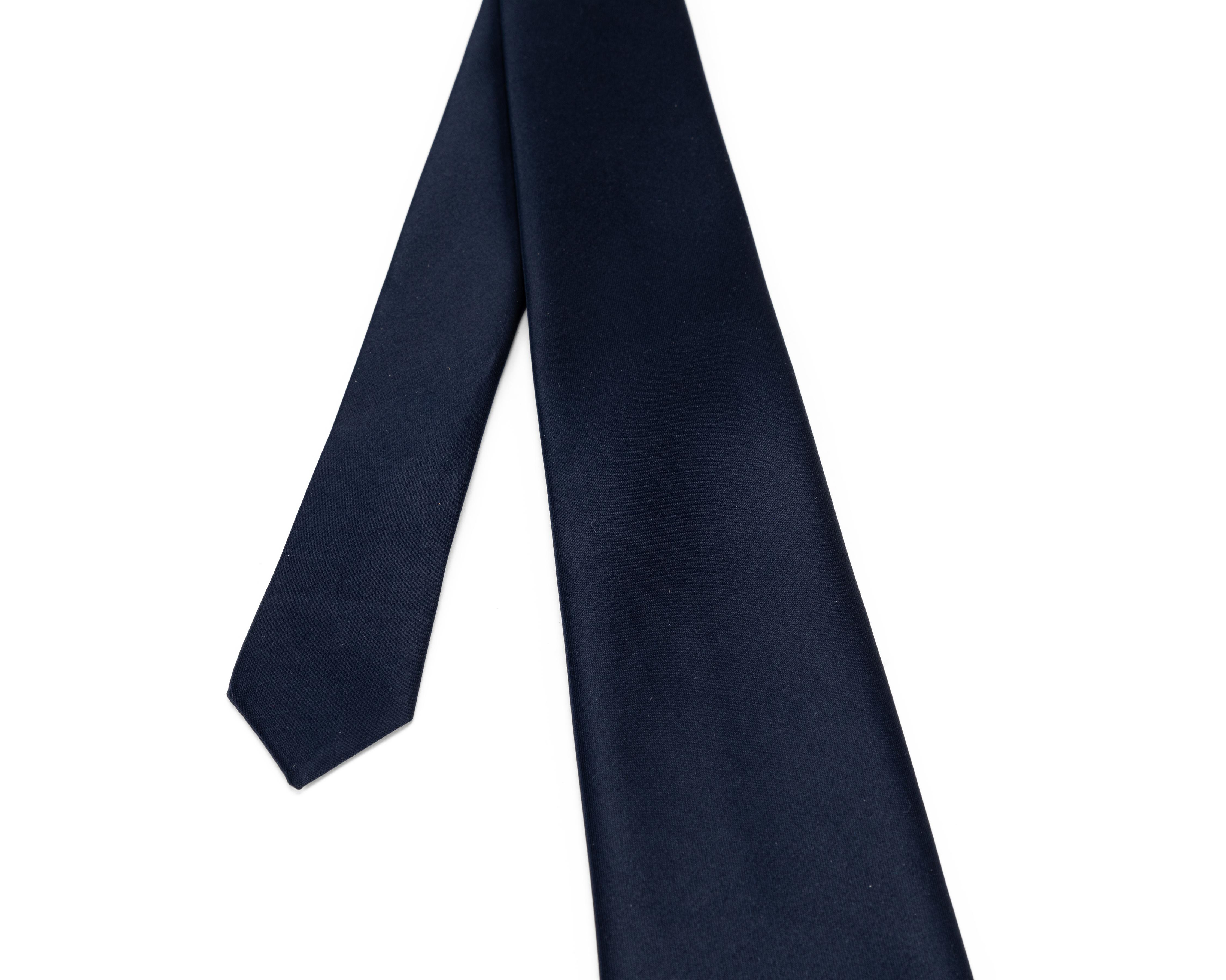 Foto 3 pulgar | Corbata Lisa Wall Street Azul Marino
