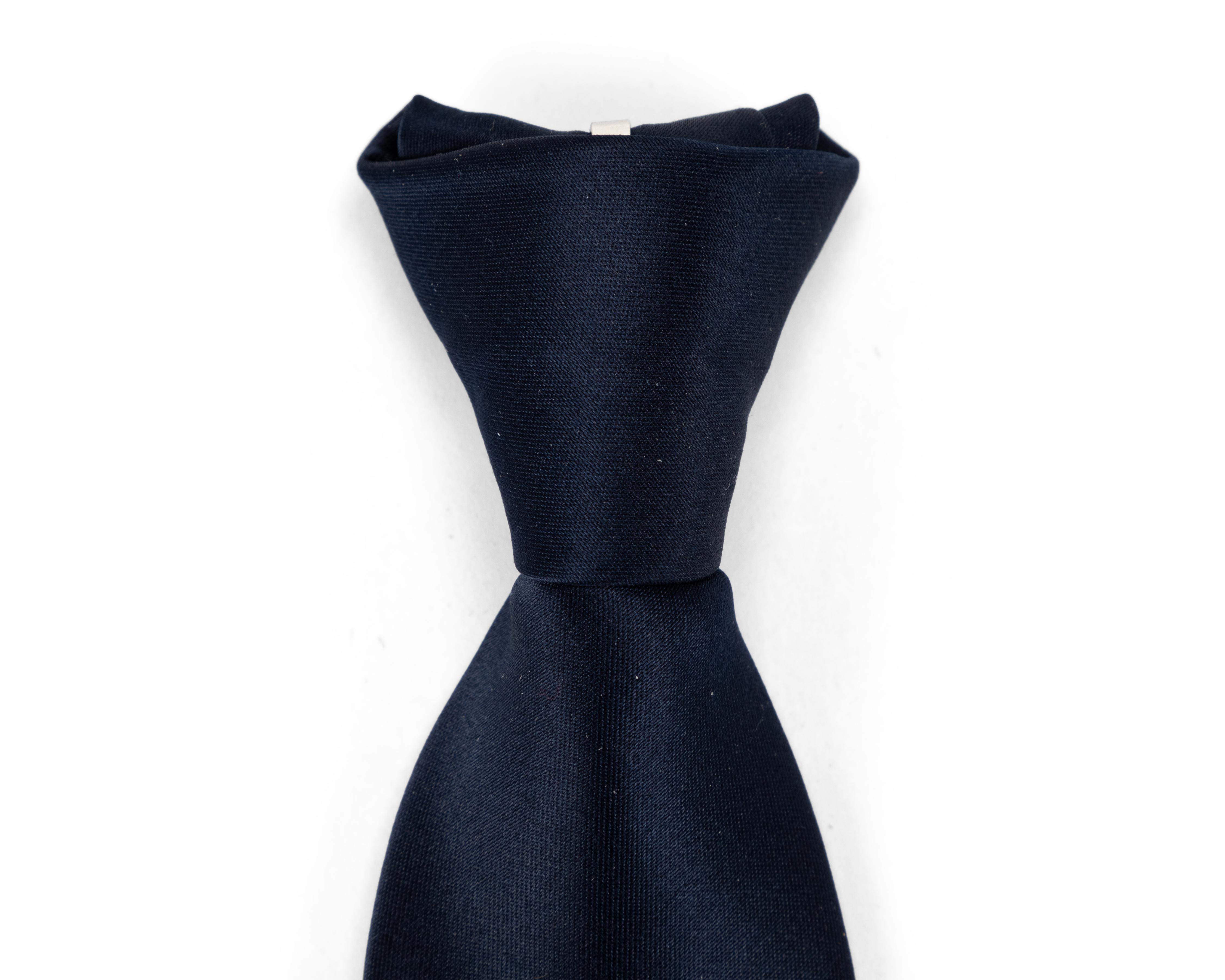 Foto 4 pulgar | Corbata Lisa Wall Street Azul Marino