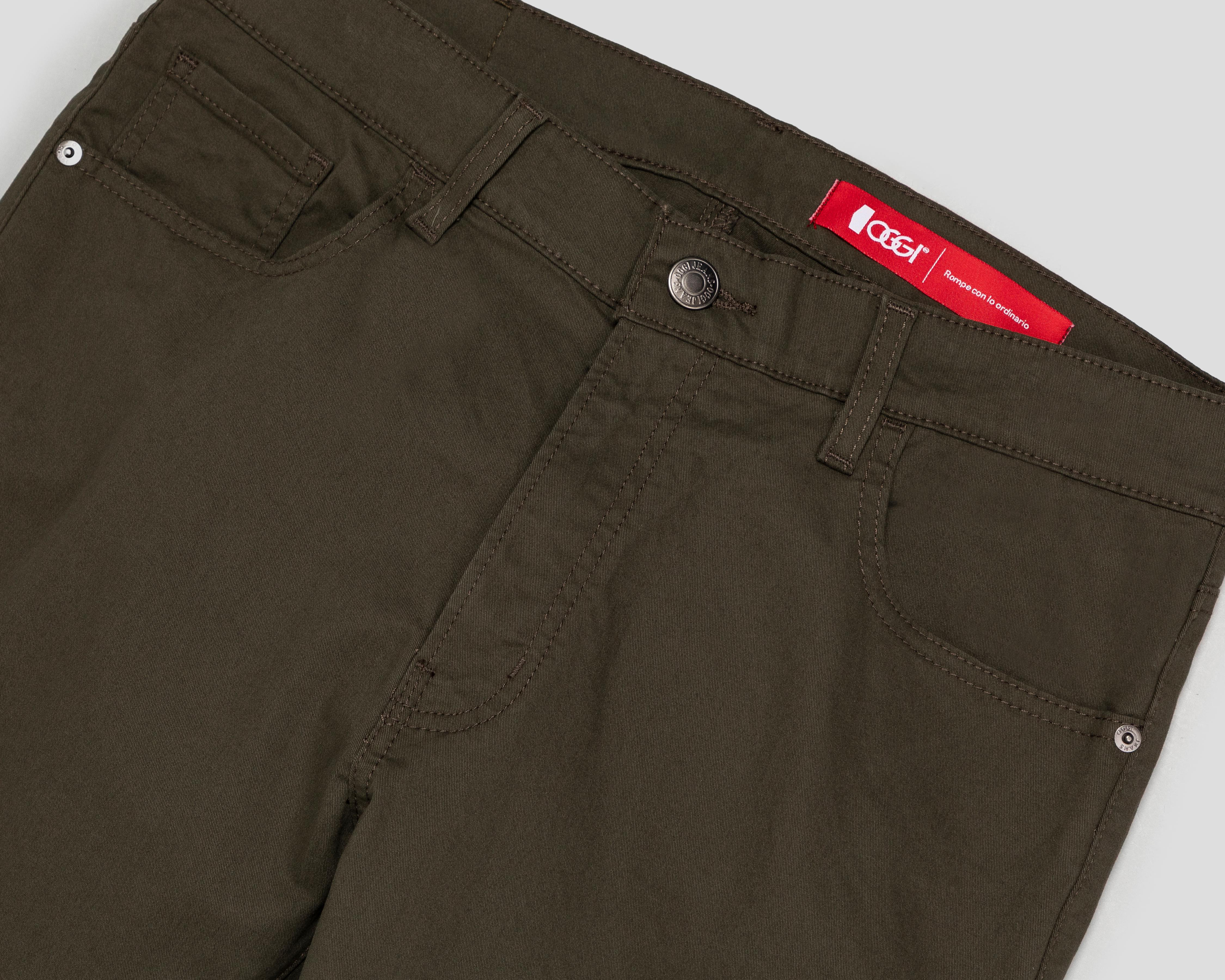 Foto 3 | Pantalón de Gabardina Oggi Verde para Hombre
