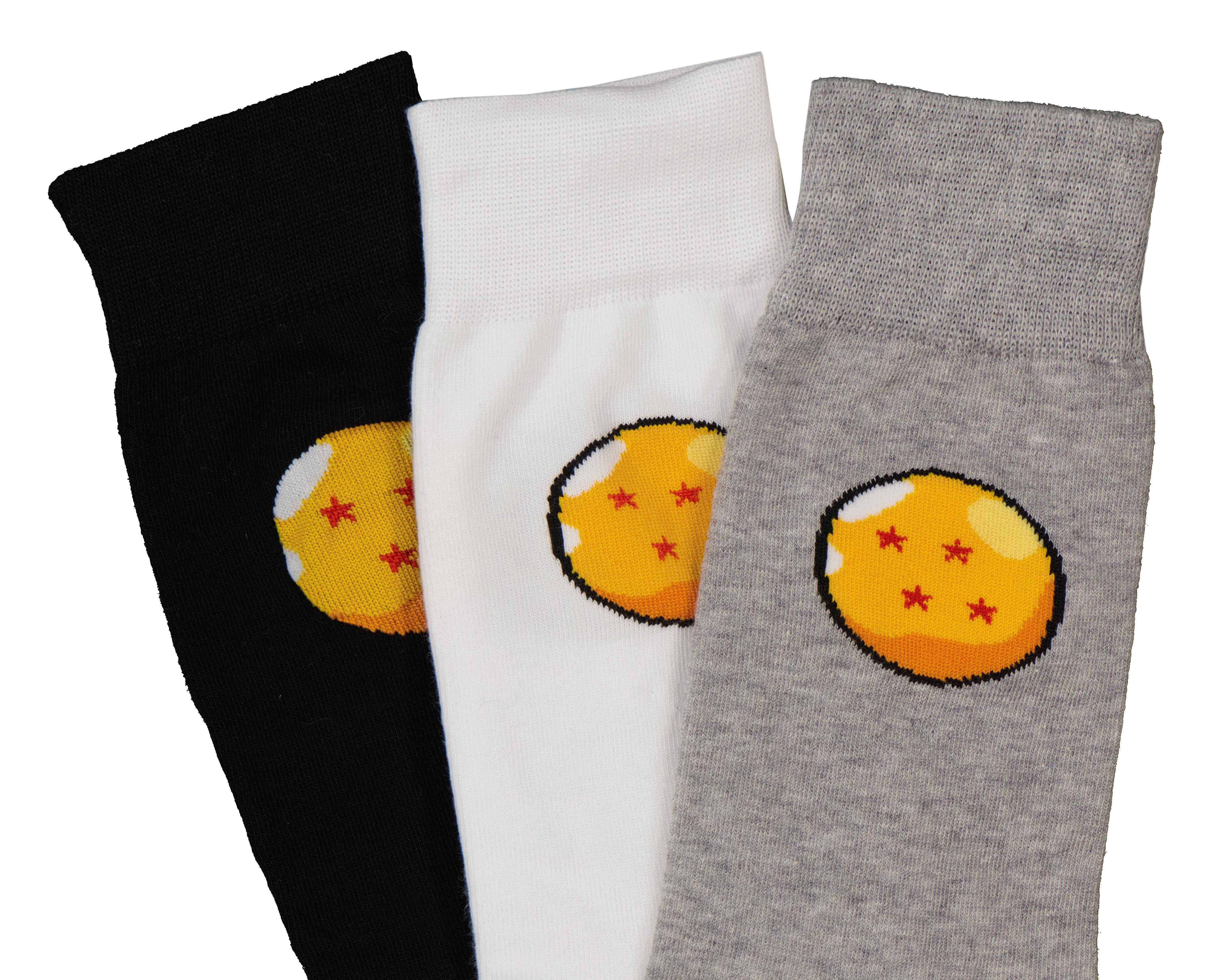 Foto 3 pulgar | Calcetas Largas Dragon Ball para Hombre 3 Pares