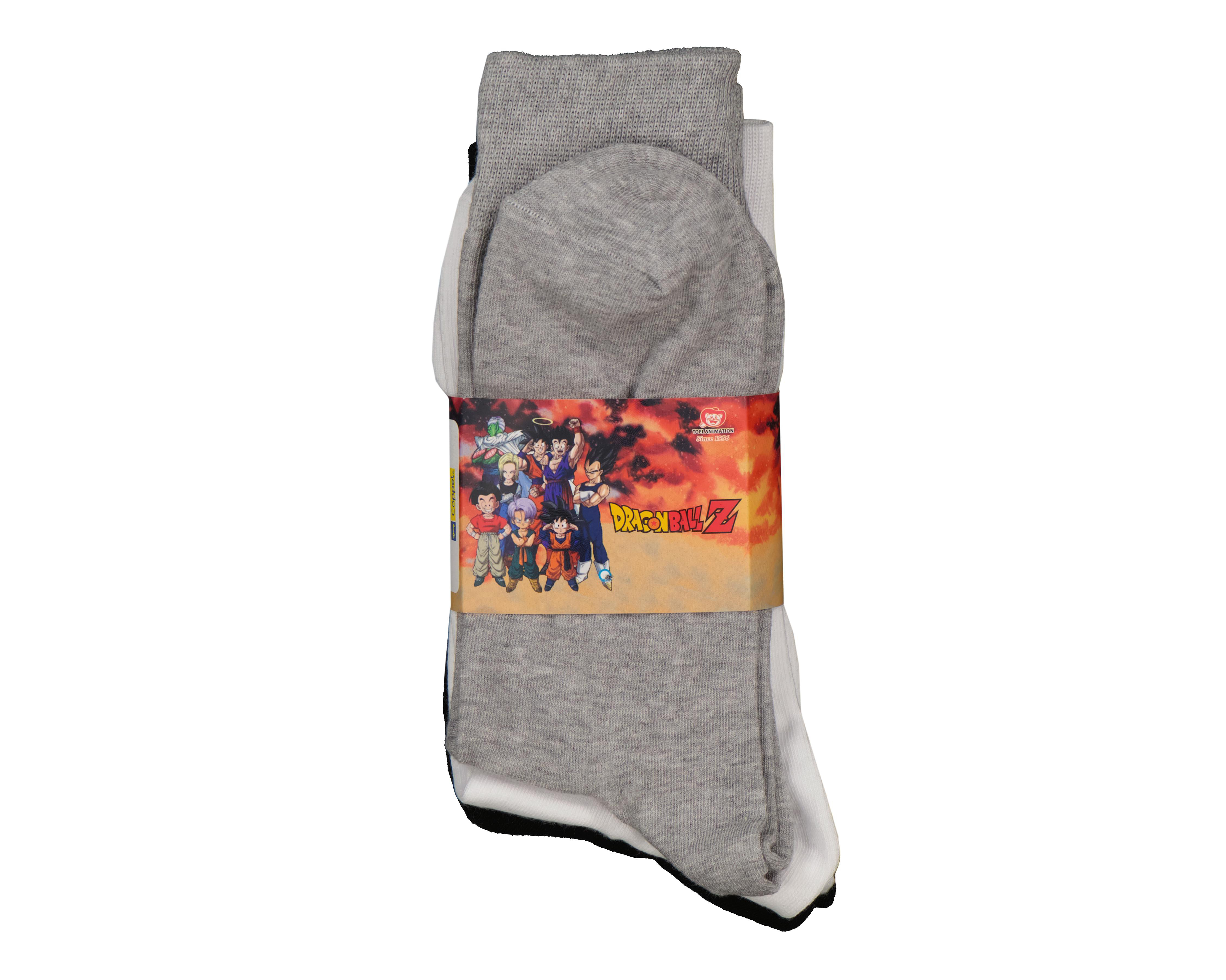 Foto 4 pulgar | Calcetas Largas Dragon Ball para Hombre 3 Pares