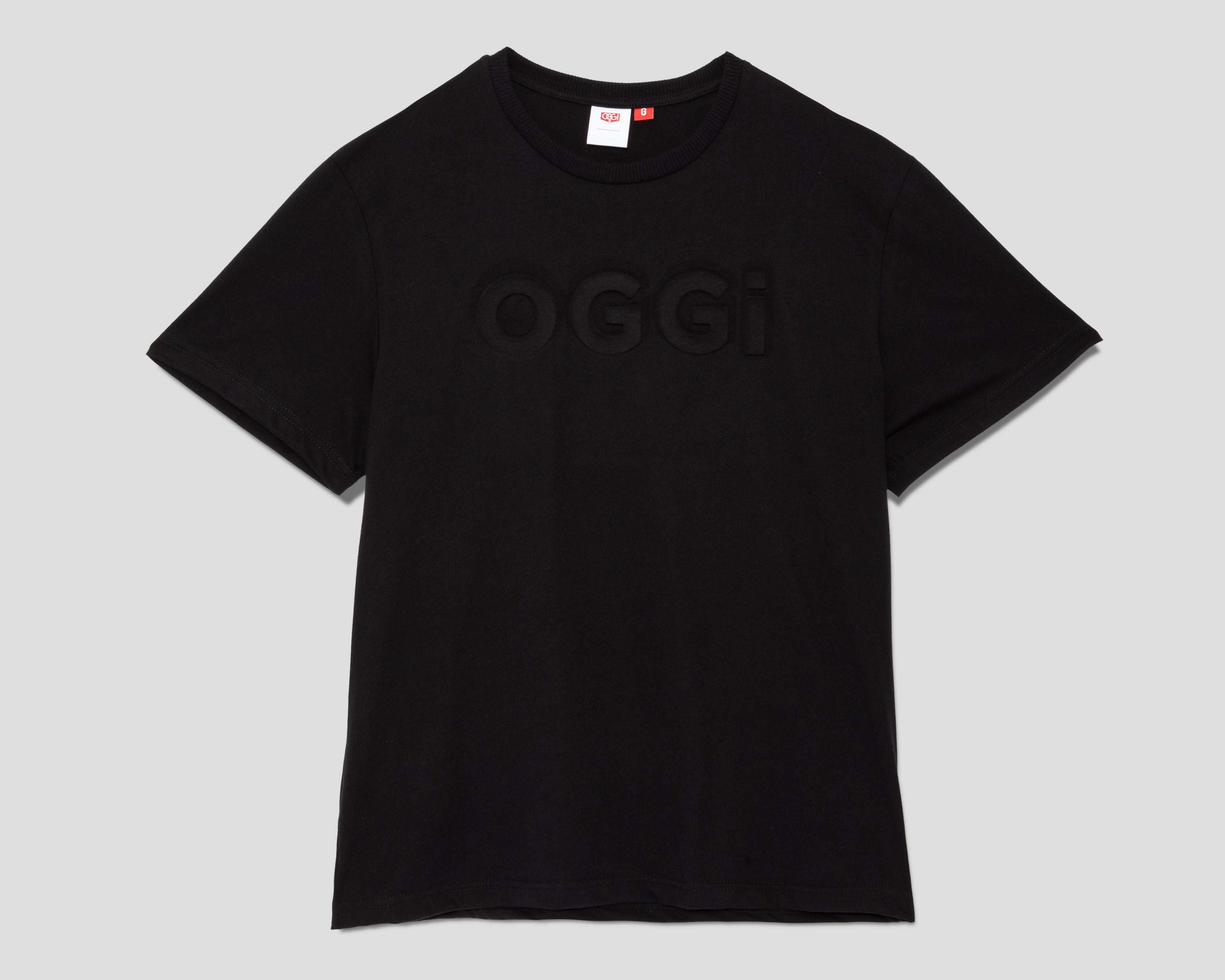Foto 2 pulgar | Playera de Cuello Redondo Negra Oggi para Hombre
