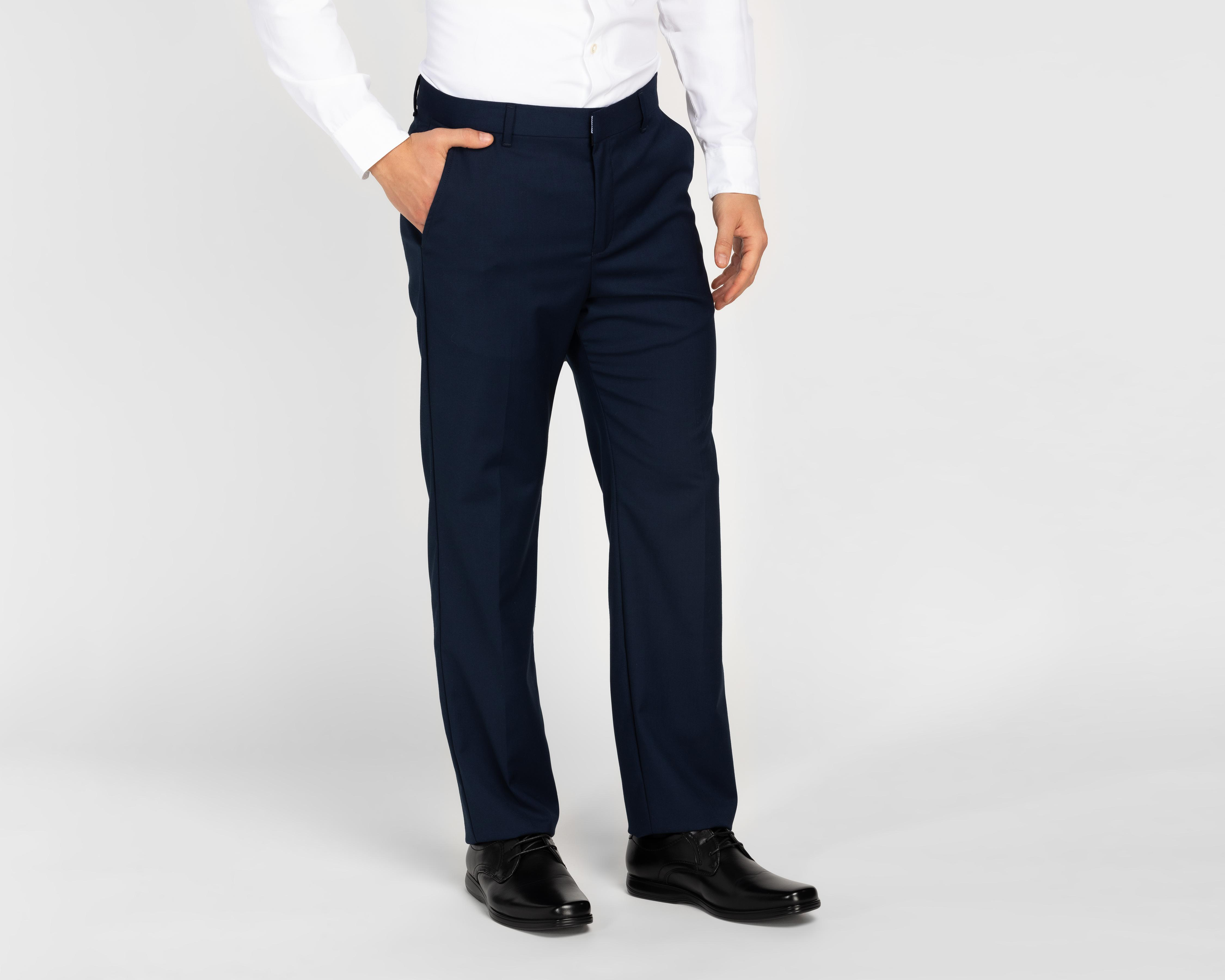 Foto 2 pulgar | Pantalón de Vestir Wall Street Azul Marino para Hombre