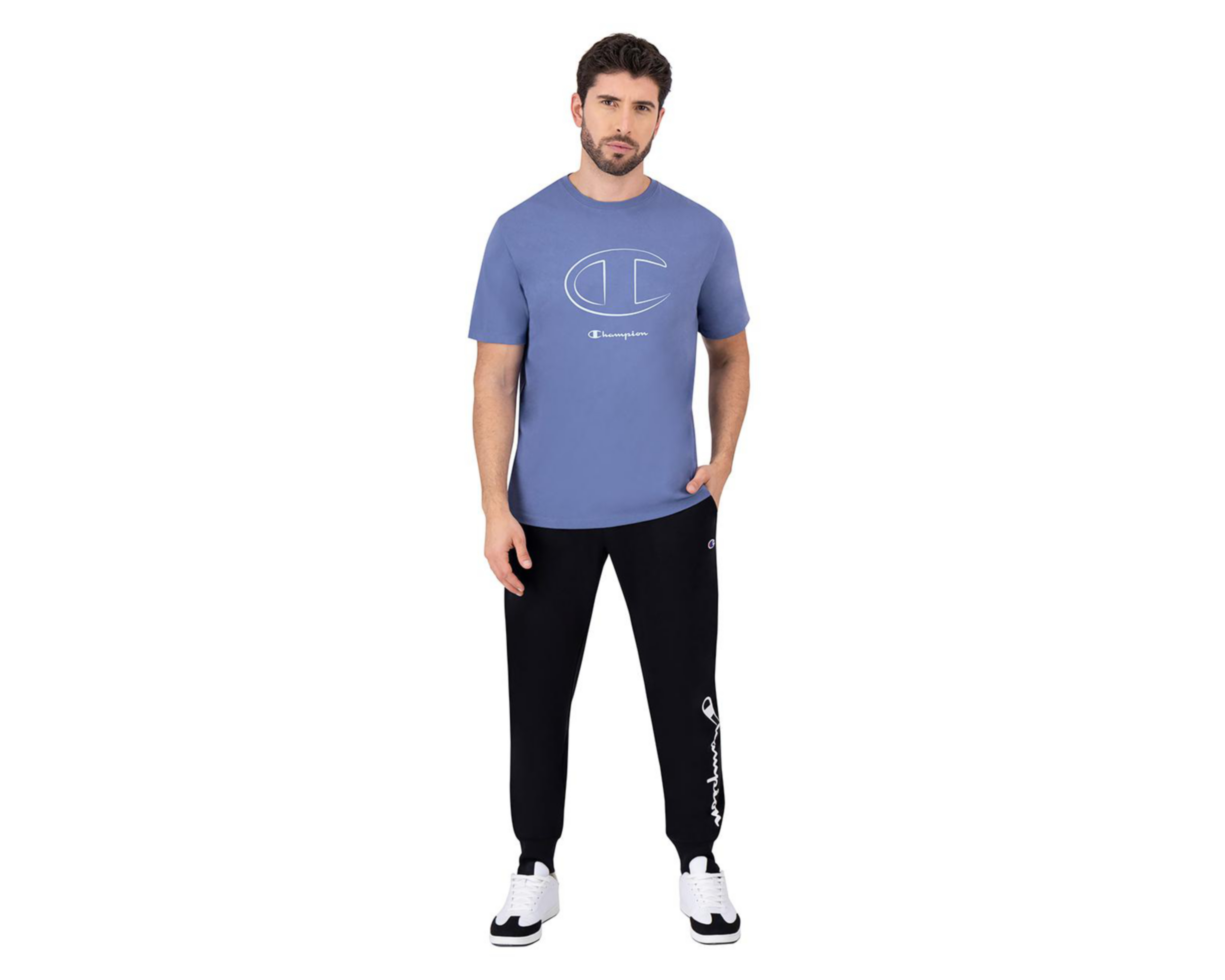 Foto 2 pulgar | Playera Champion Cuello Redondo para Hombre