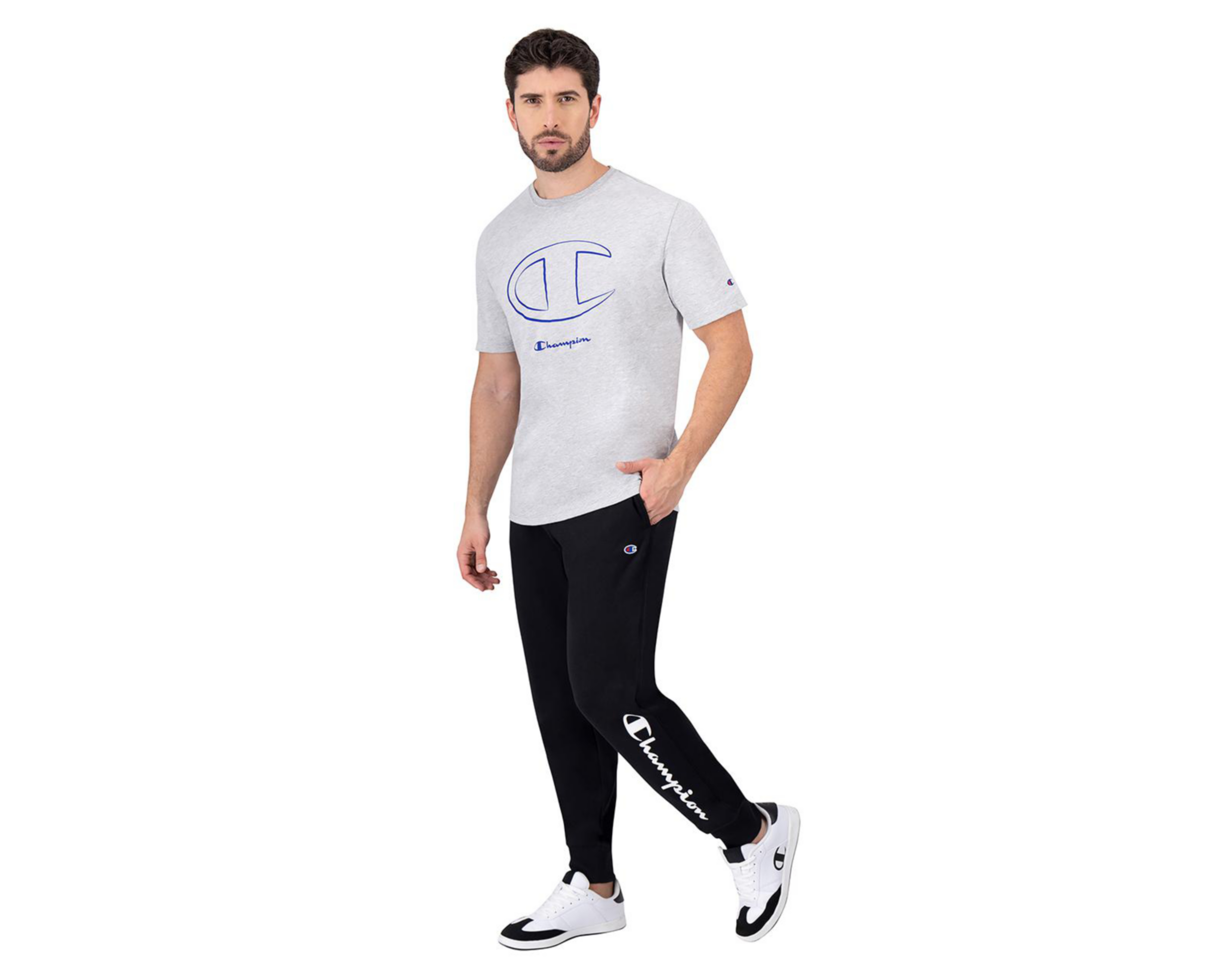 Foto 2 pulgar | Playera Champion Cuello Redondo para Hombre