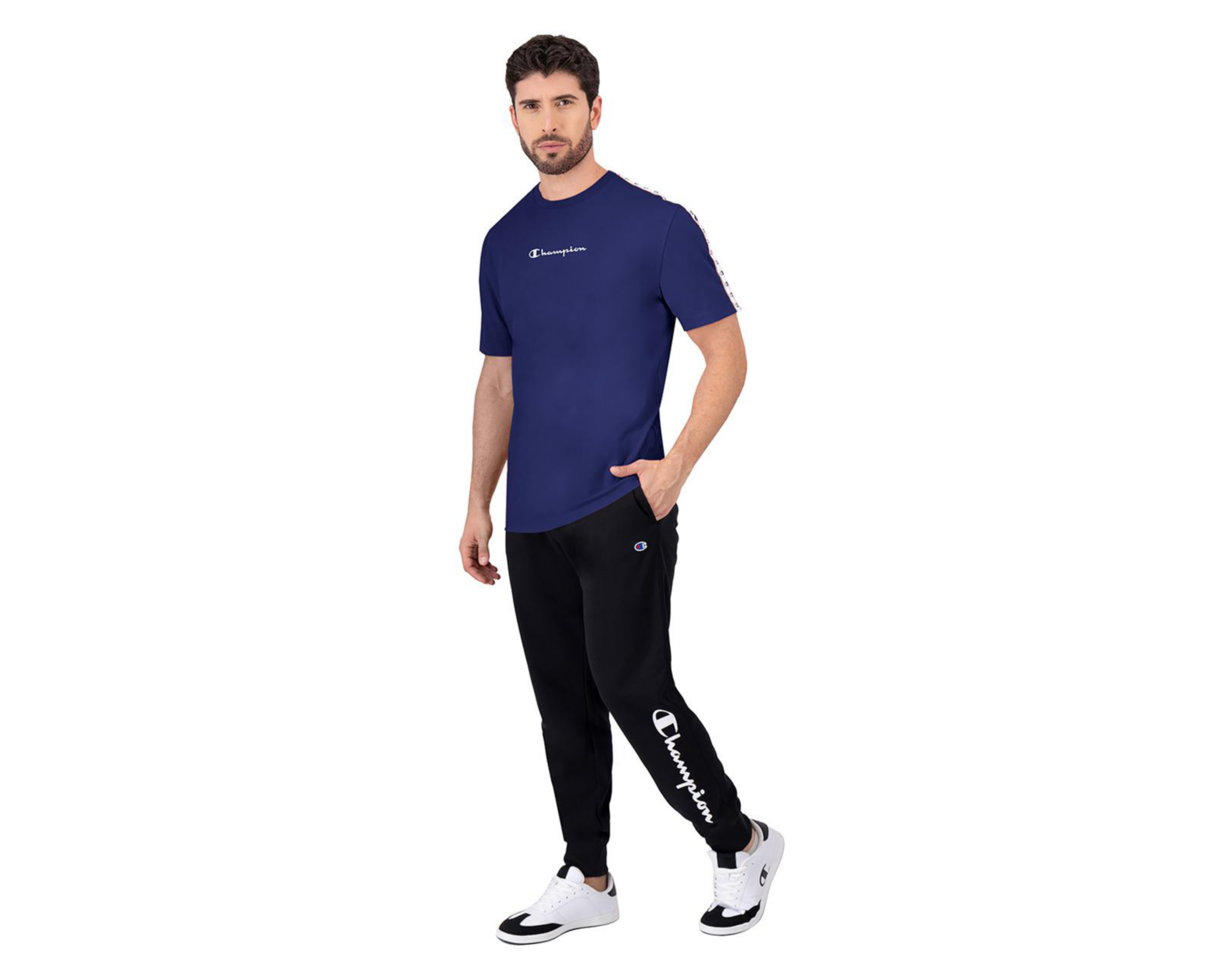 Foto 1 | Playera Deportiva Champion Shoulder Stripe para Hombre