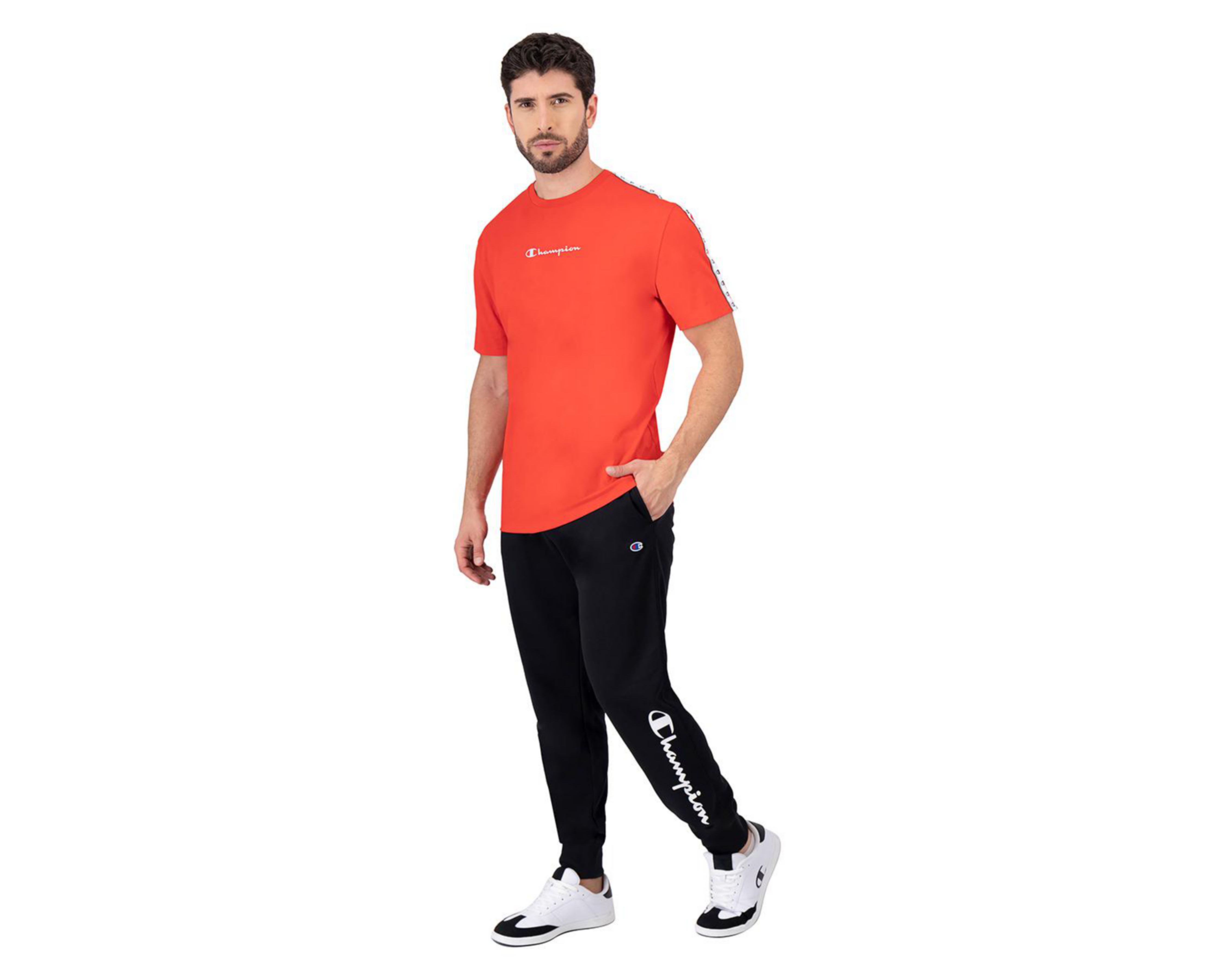 Playera Deportiva Champion Shoulder Stripe para Hombre