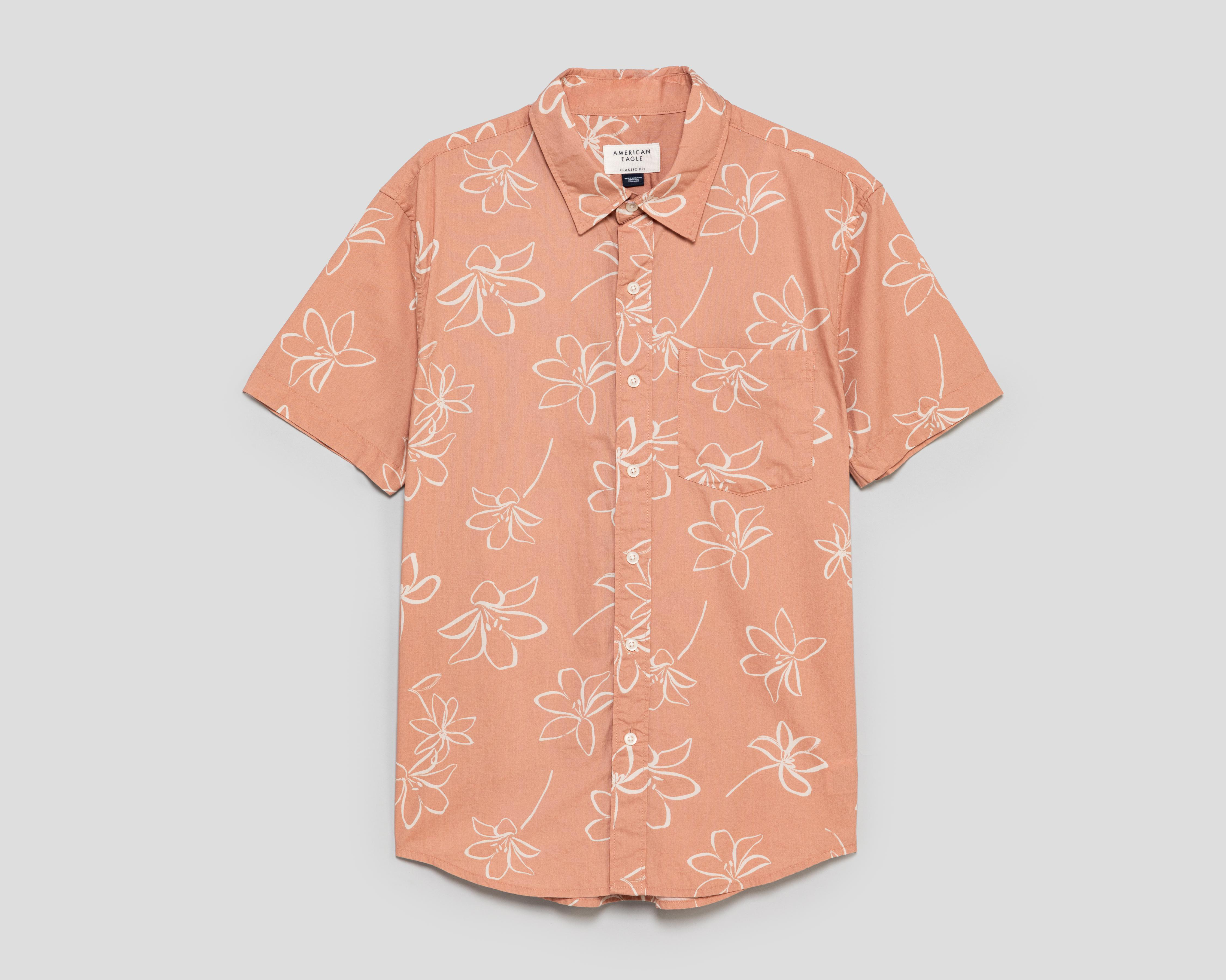 Foto 1 | Camisa Casual de Algodón American Eagle Regular Estampada para Hombre
