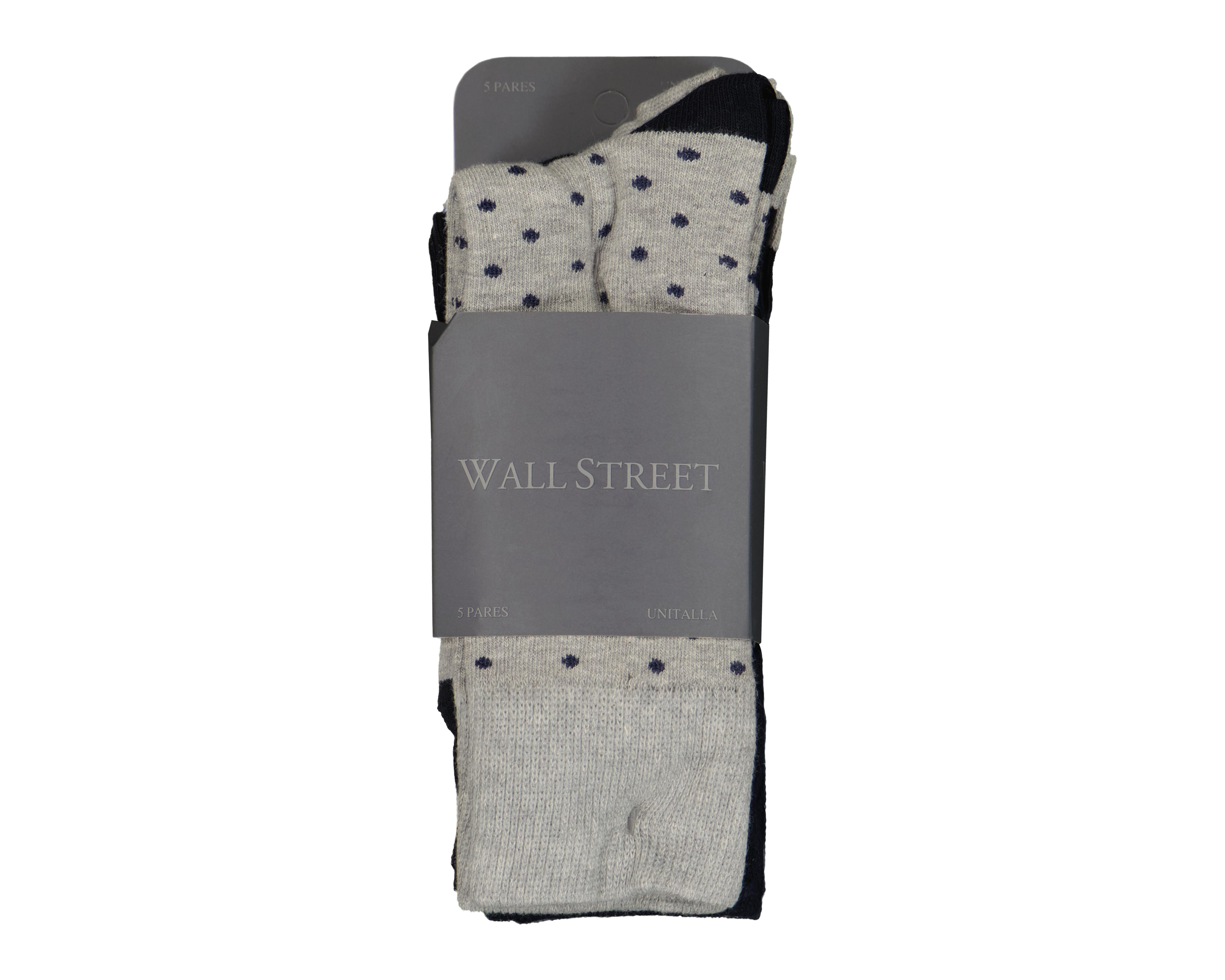Foto 3 | Calcetas de Vestir Wall Street para Hombre 5 Pares