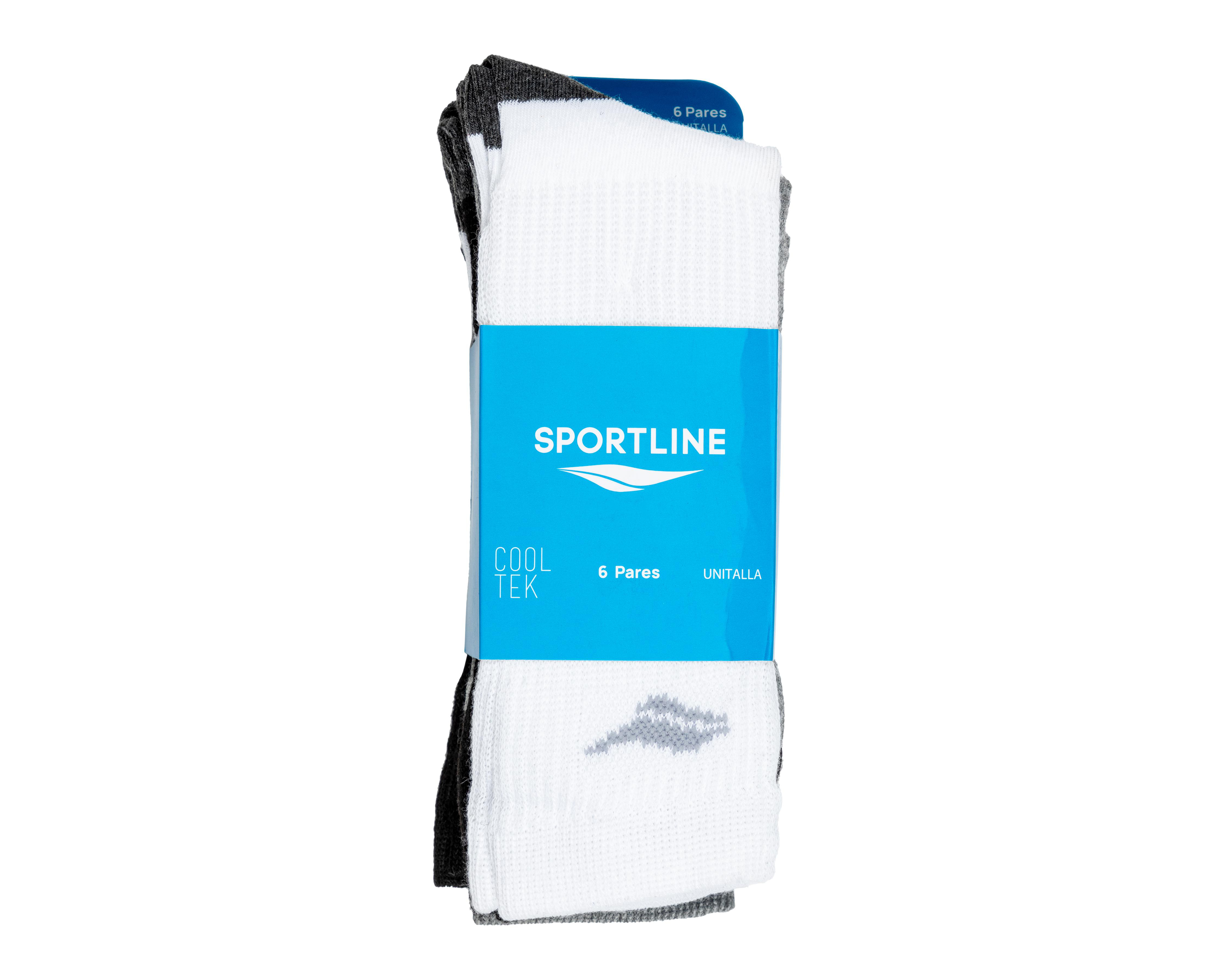 Foto 4 pulgar | Calcetas Largas Deportivas Sportline para Hombre 6 Pares