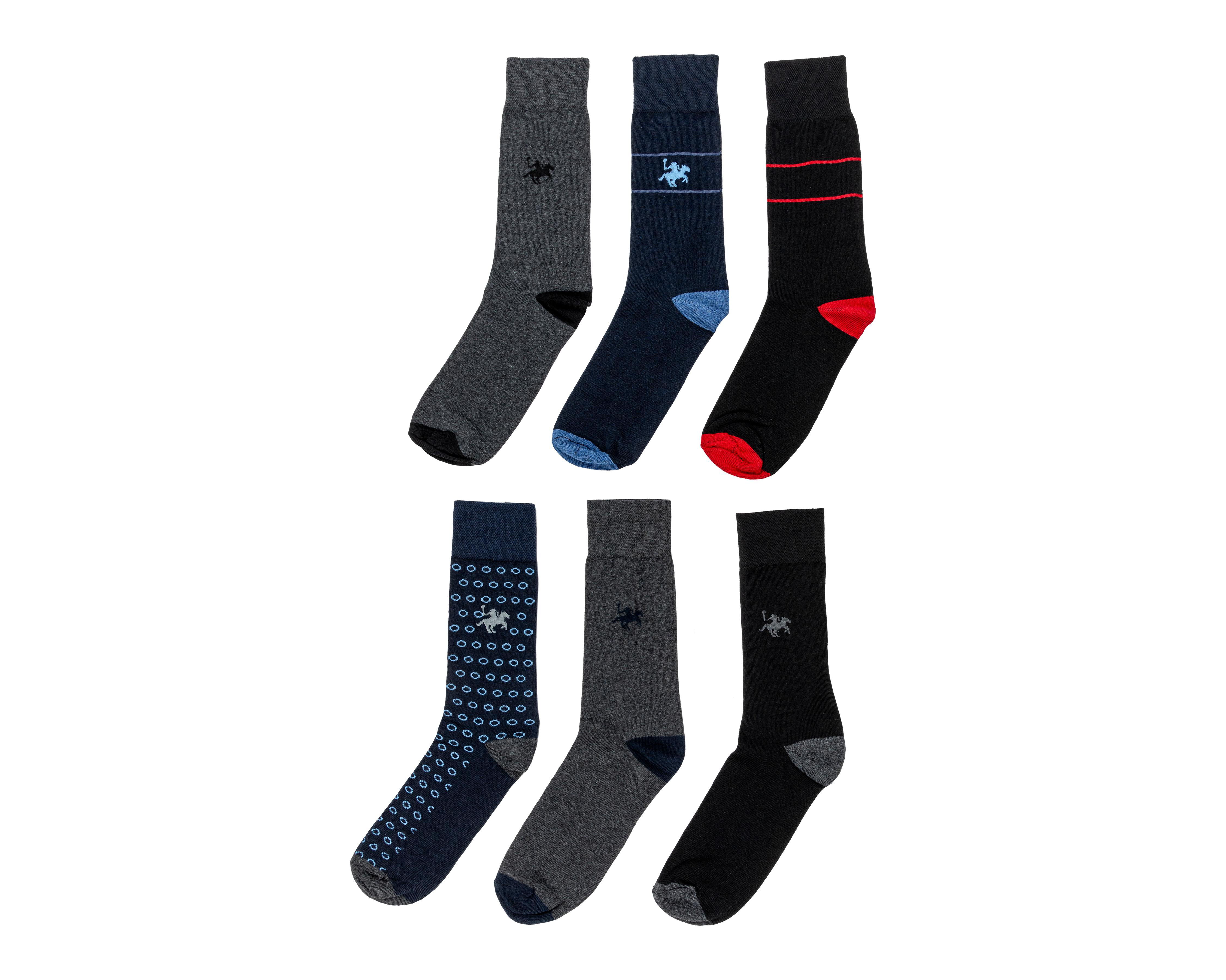 Foto 2 pulgar | Calcetas de Vestir York Team Polo Club para Hombre 6 Pares