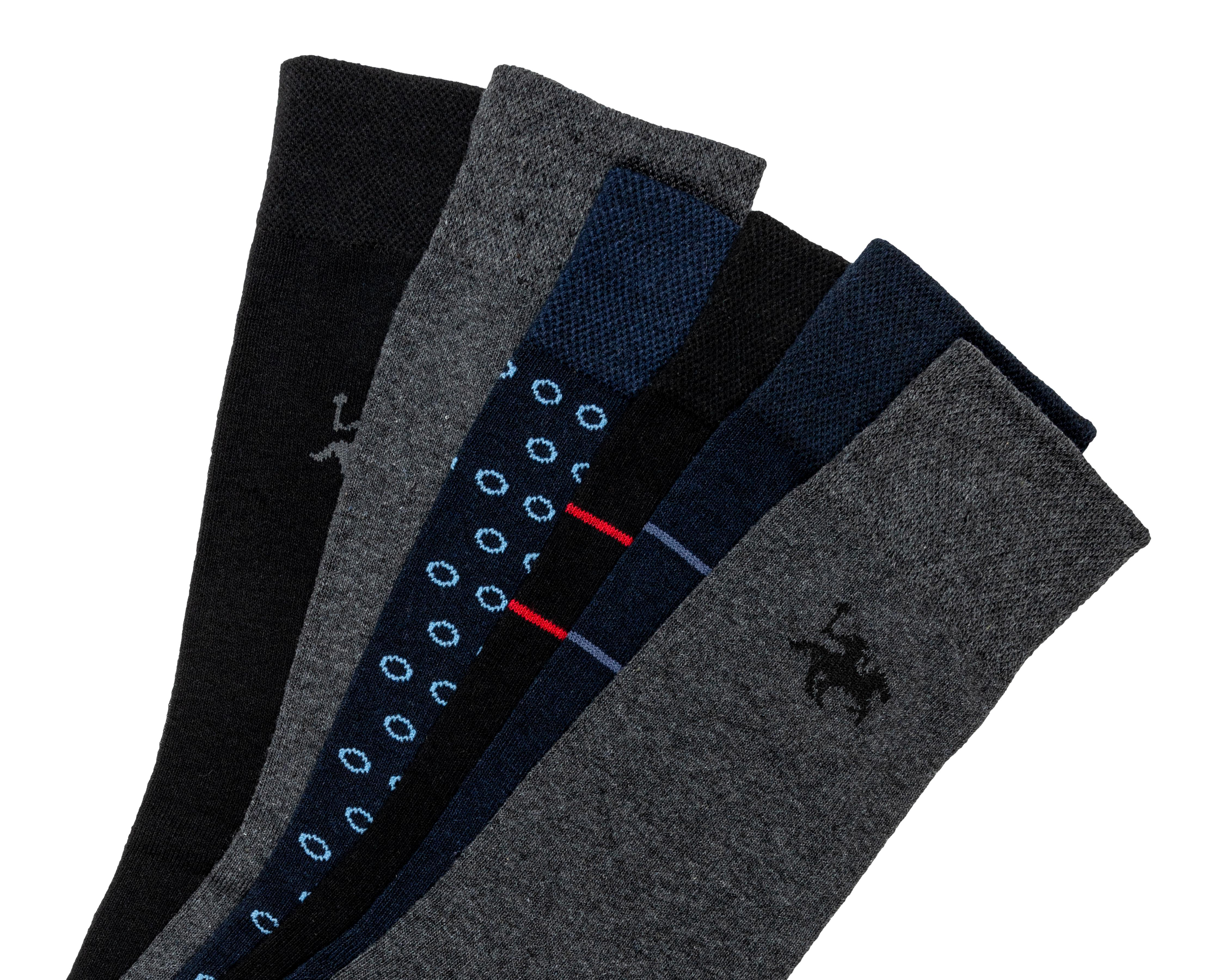Foto 3 pulgar | Calcetas de Vestir York Team Polo Club para Hombre 6 Pares