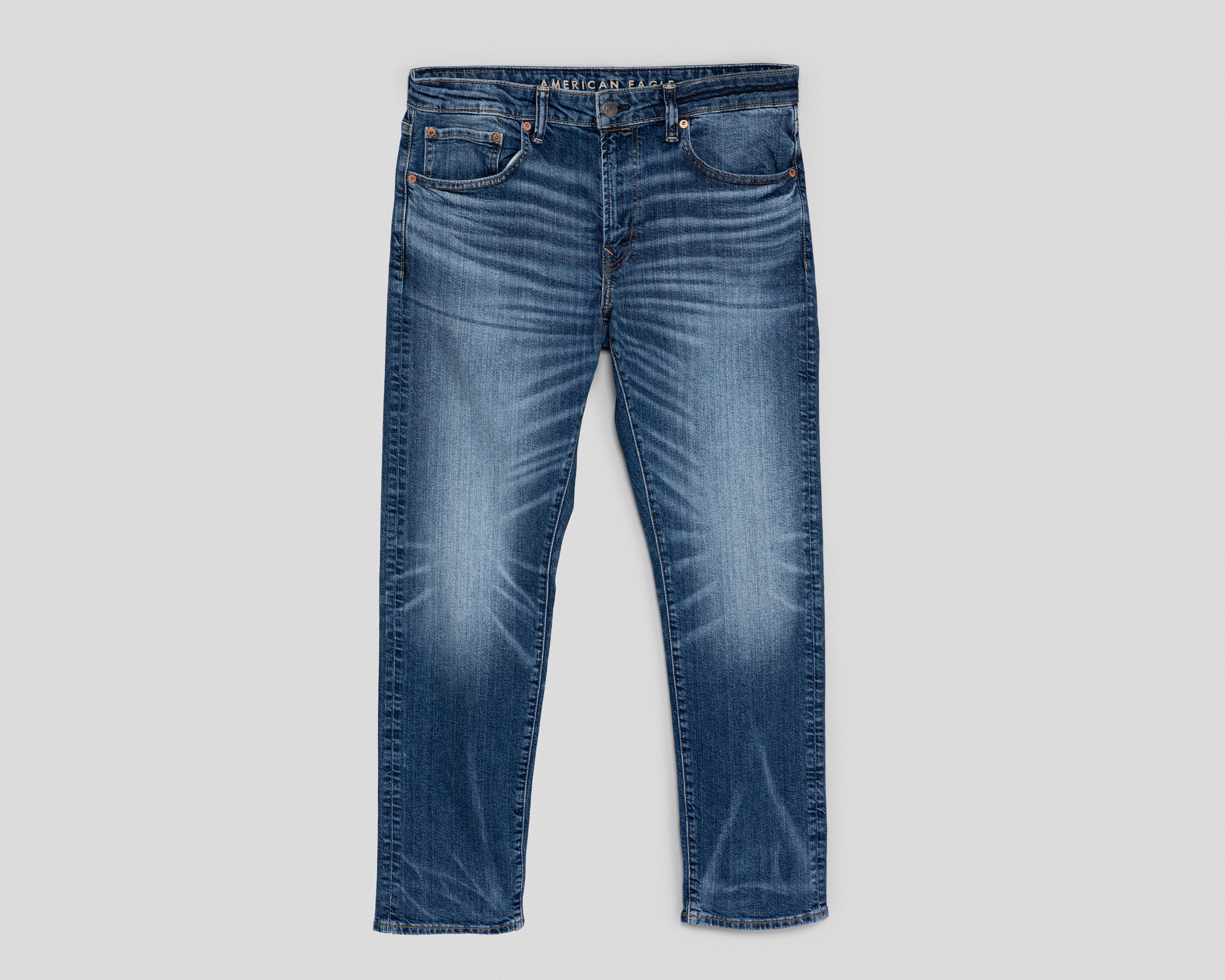 Foto 2 pulgar | Jeans Slim Straight American Eagle Dark Clean para Hombre
