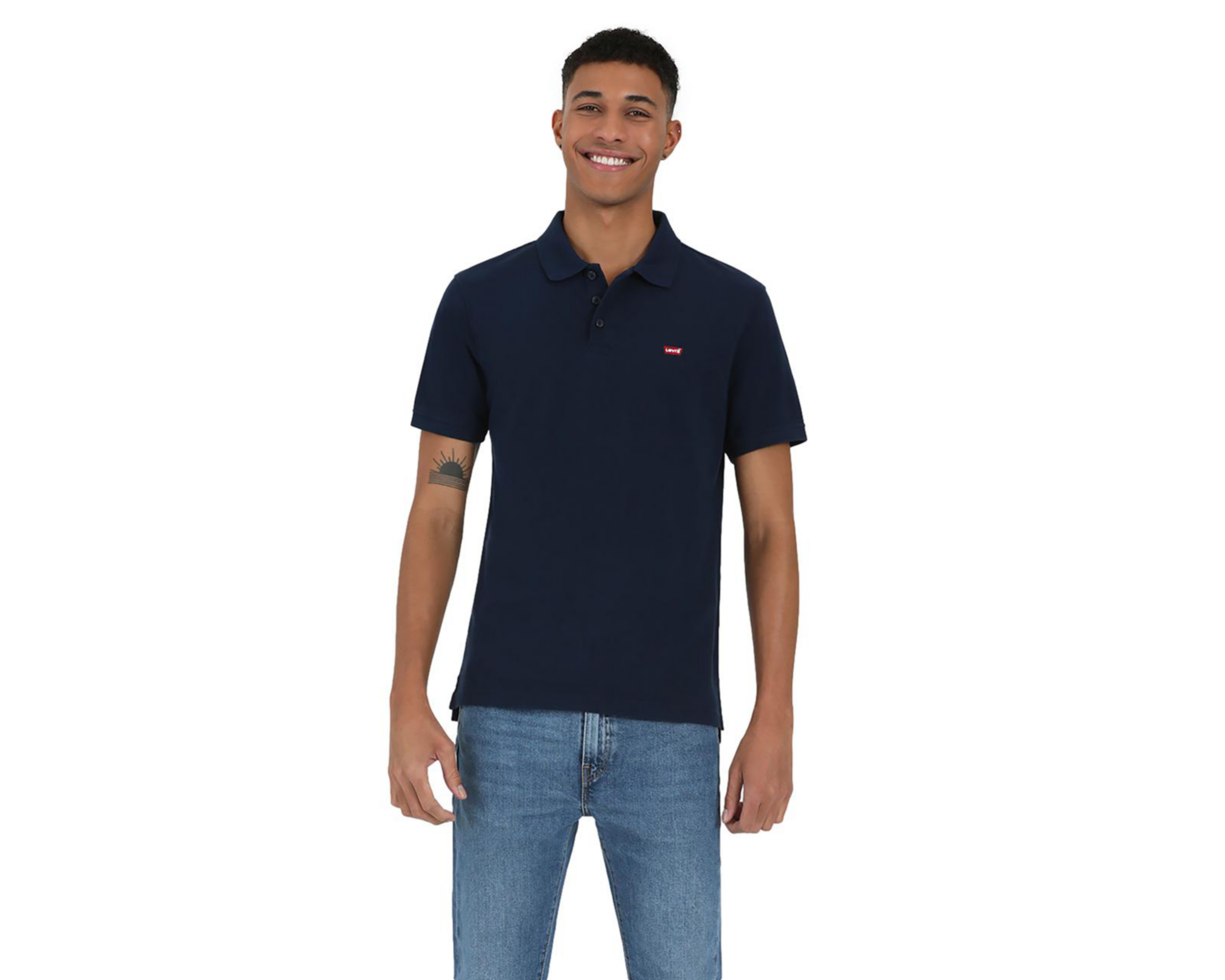 Foto 2 pulgar | Playera Polo Levi's Azul Marino para Hombre
