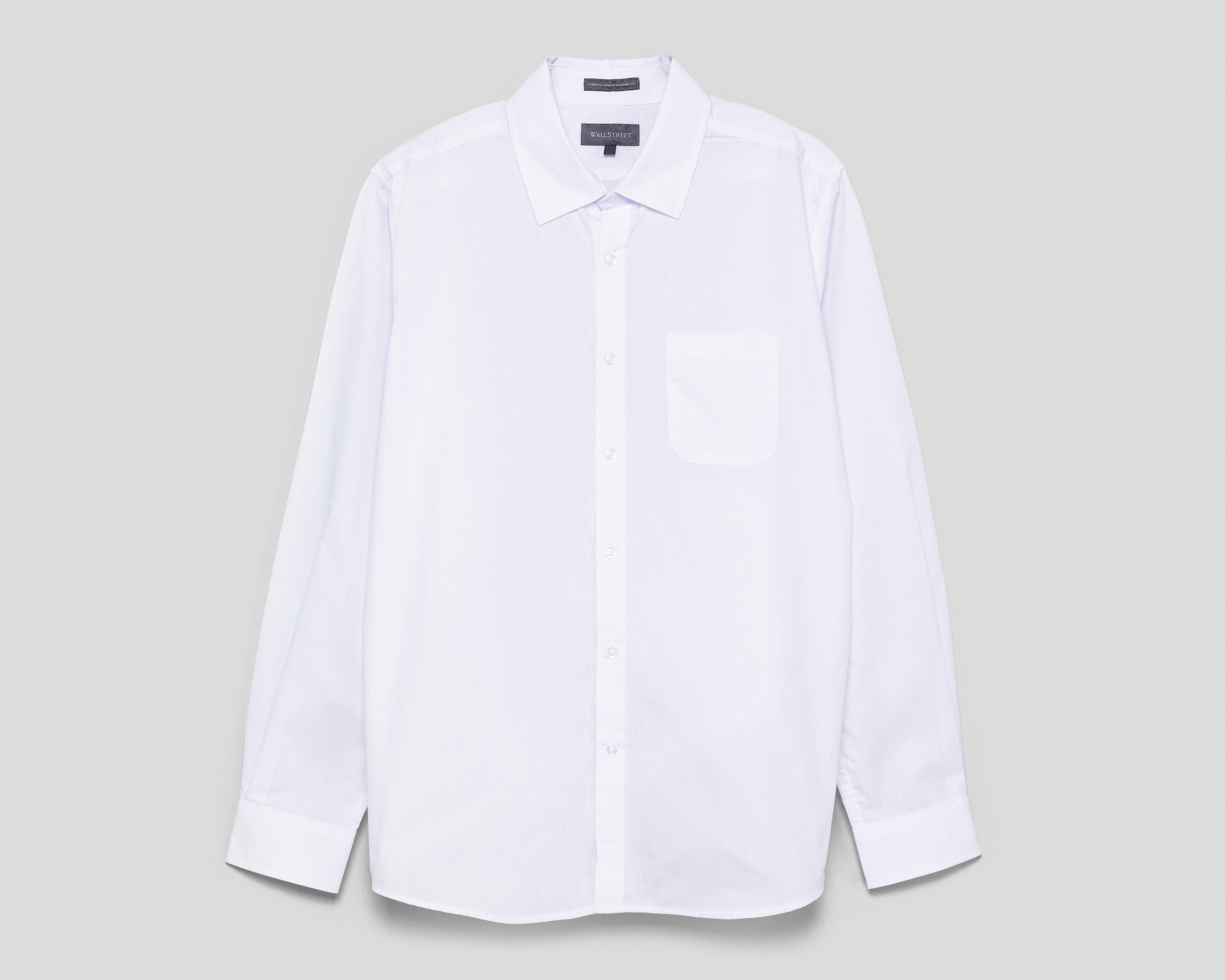 Foto 2 pulgar | Camisa de Vestir Wall Street Manga Larga Cuello Americano