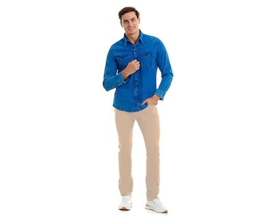 Foto 1 | Camisa Casual Buffalo David Bitton Regular Lisa para Hombre