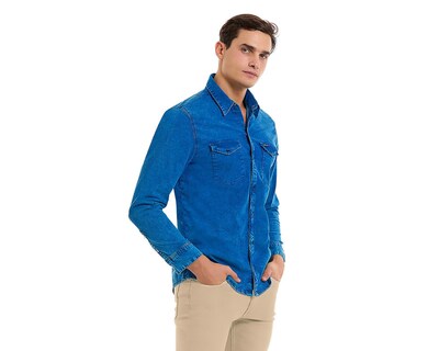 Foto 2 | Camisa Casual Buffalo David Bitton Regular Lisa para Hombre