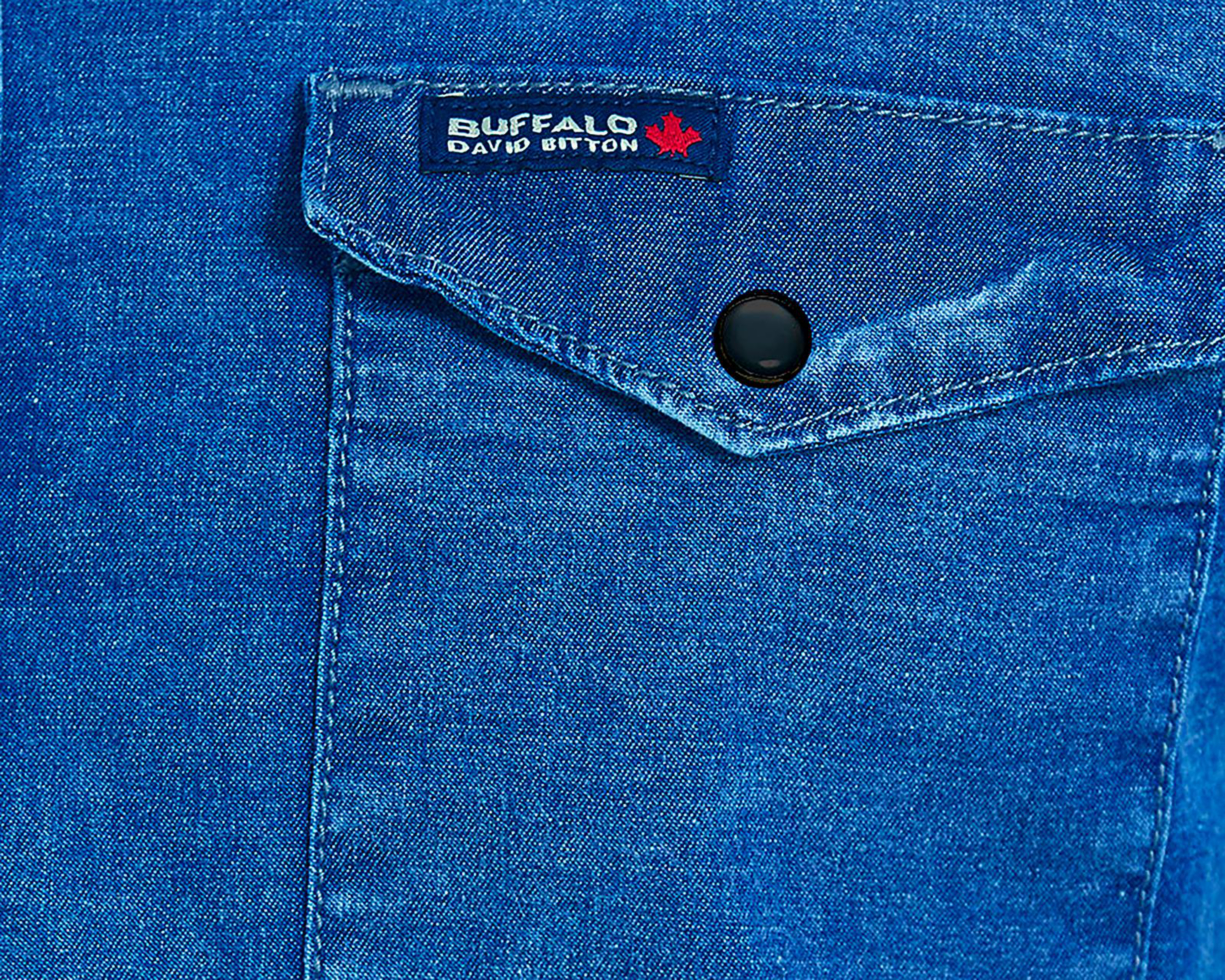 Foto 5 pulgar | Camisa Casual Buffalo David Bitton Regular Lisa para Hombre