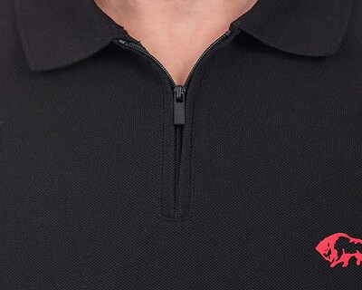Foto 4 | Playera Polo Buffalo David Bitton Manga Corta Negra para Hombre