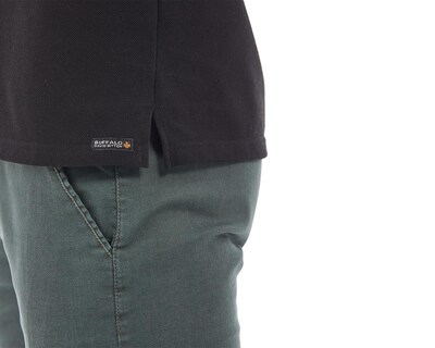 Foto 6 | Playera Polo Buffalo David Bitton Manga Corta Negra para Hombre