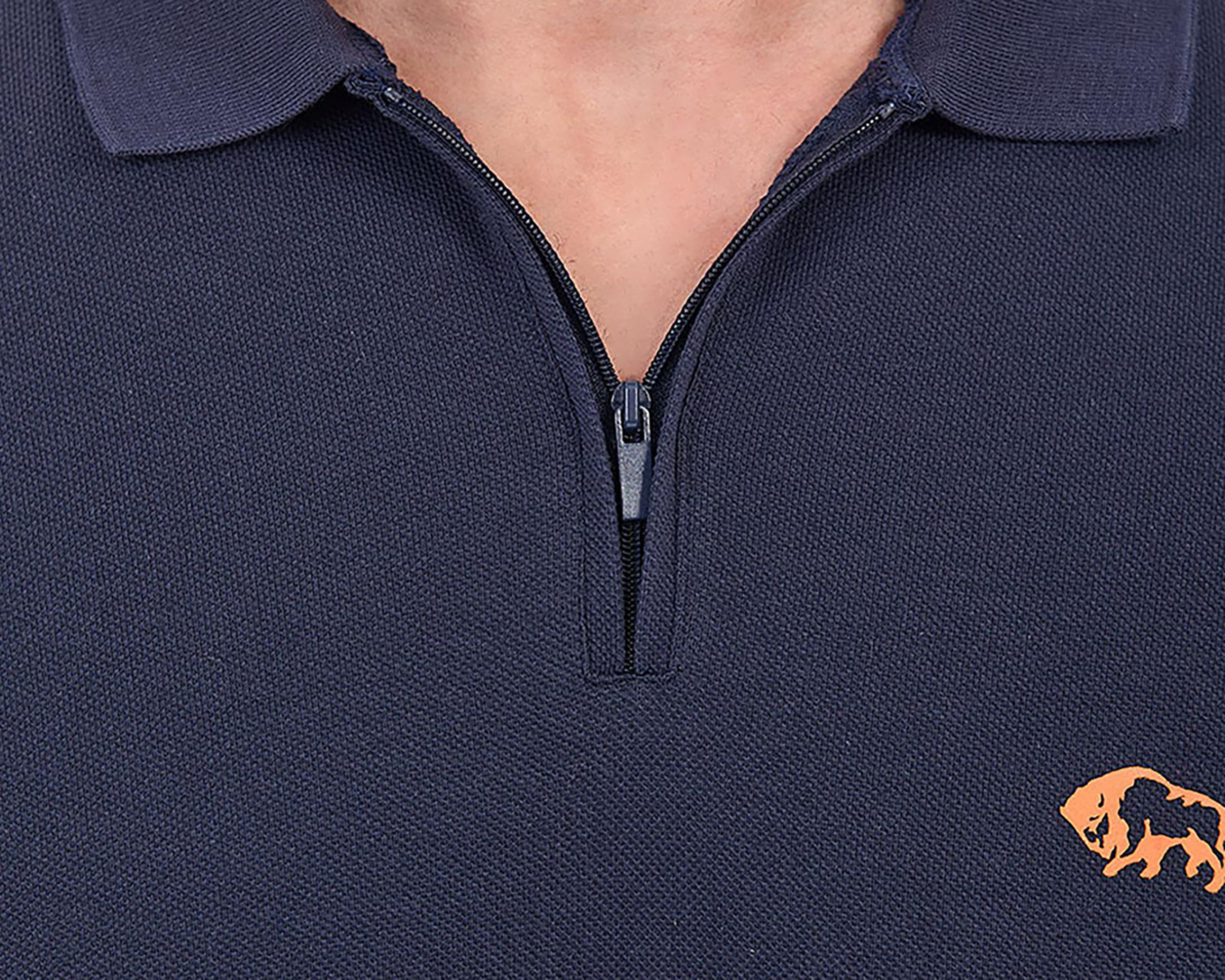 Foto 5 pulgar | Playera Polo Buffalo David Bitton Manga Corta Azul Marino para Hombre