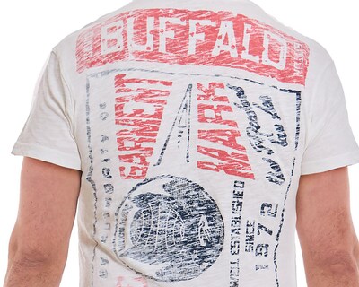 Foto 4 | Playera Cuello Redondo Buffalo David Bitton Blanco para Hombre